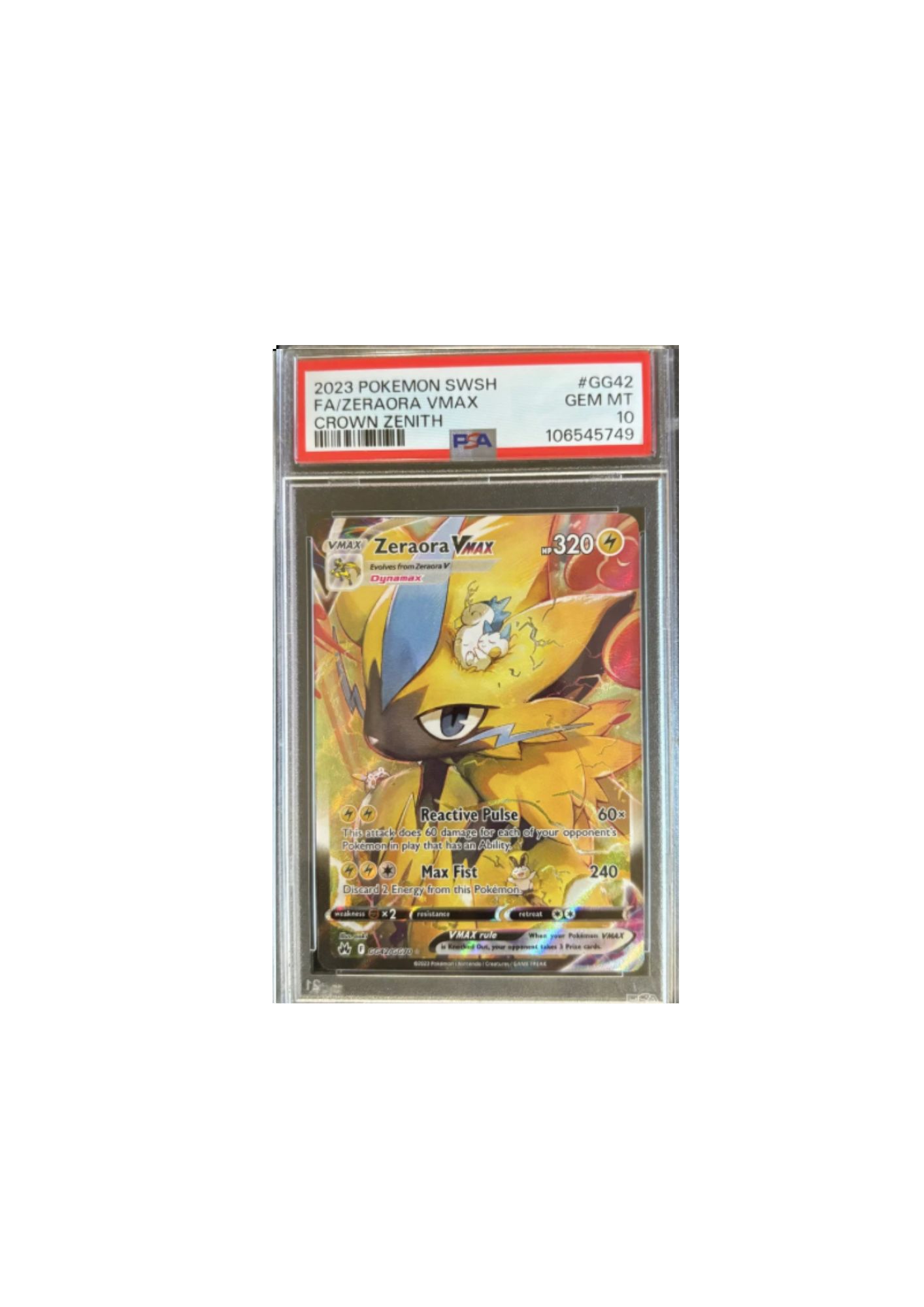 Zeraora VMAX Pokémon PSA 10
