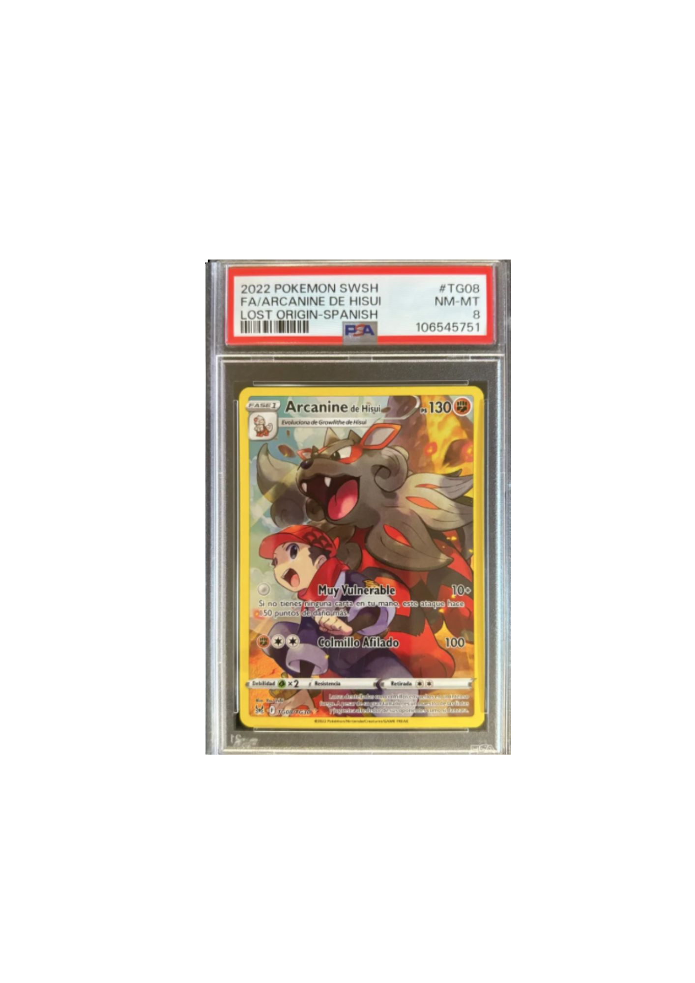 Carta Pokémon Arcanine de Hisui 2022