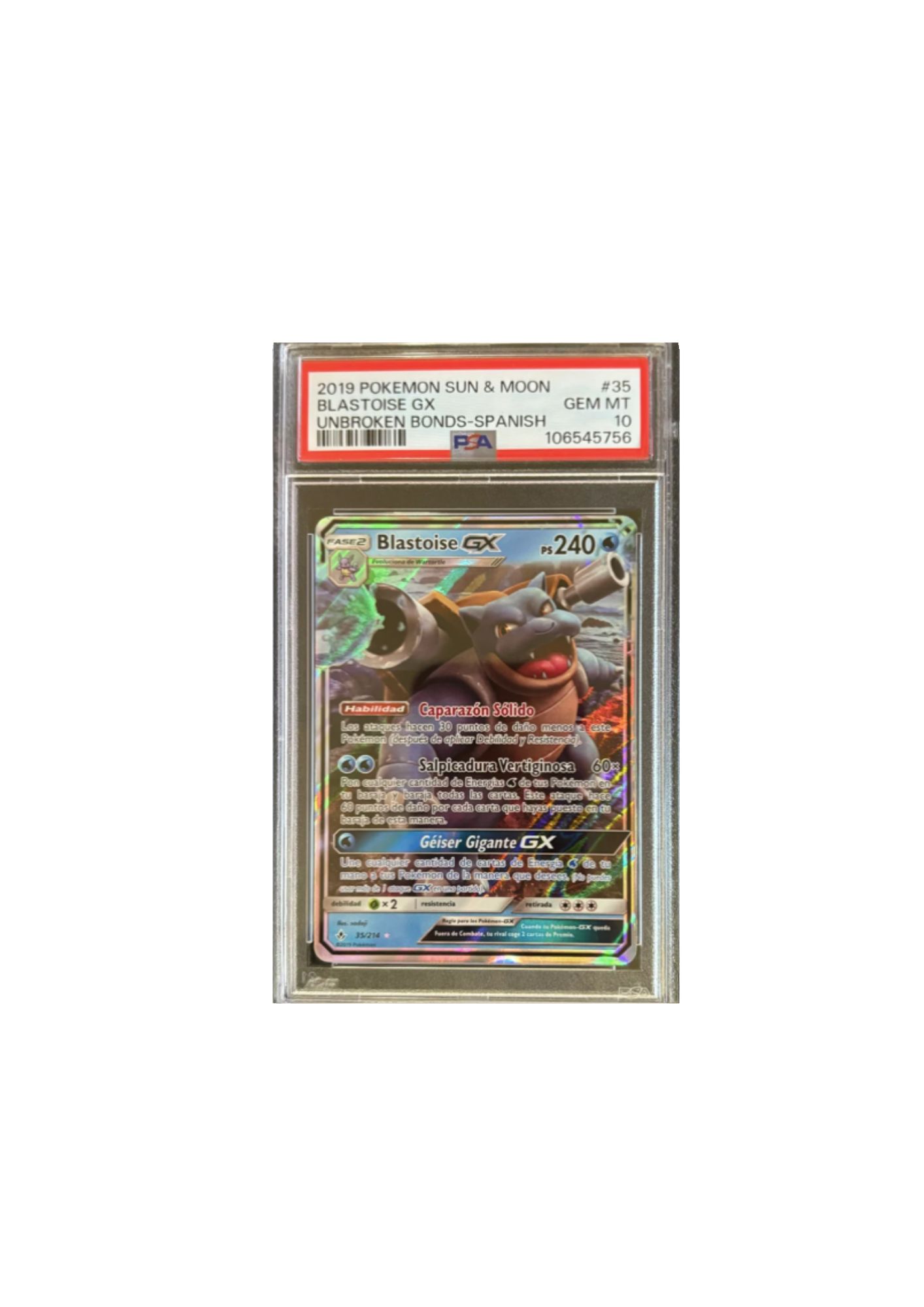 Blastoise GX - Unbroken Bonds (Español)