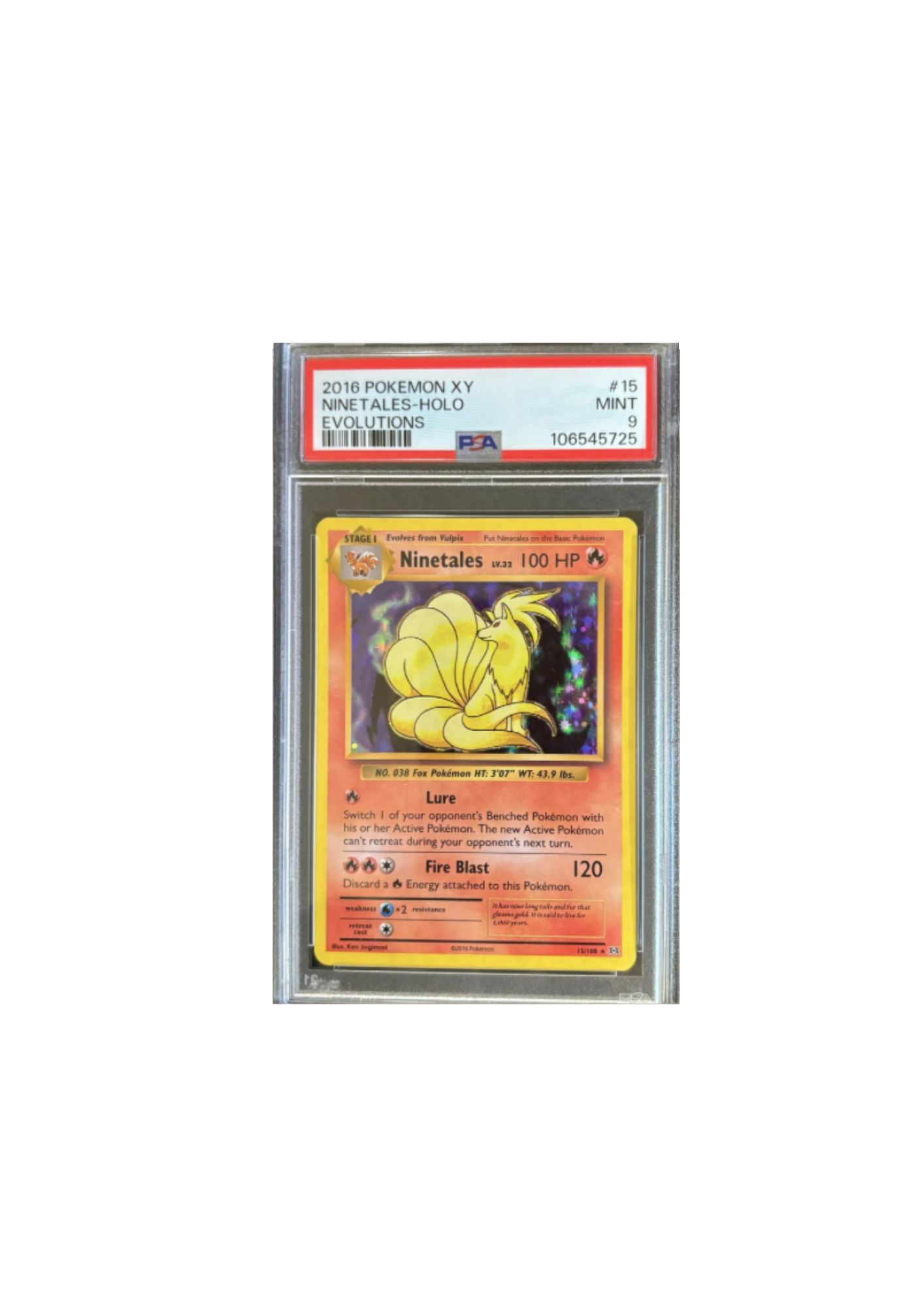 Ninetales-Holo 2016 Pokémon XY Evolutions