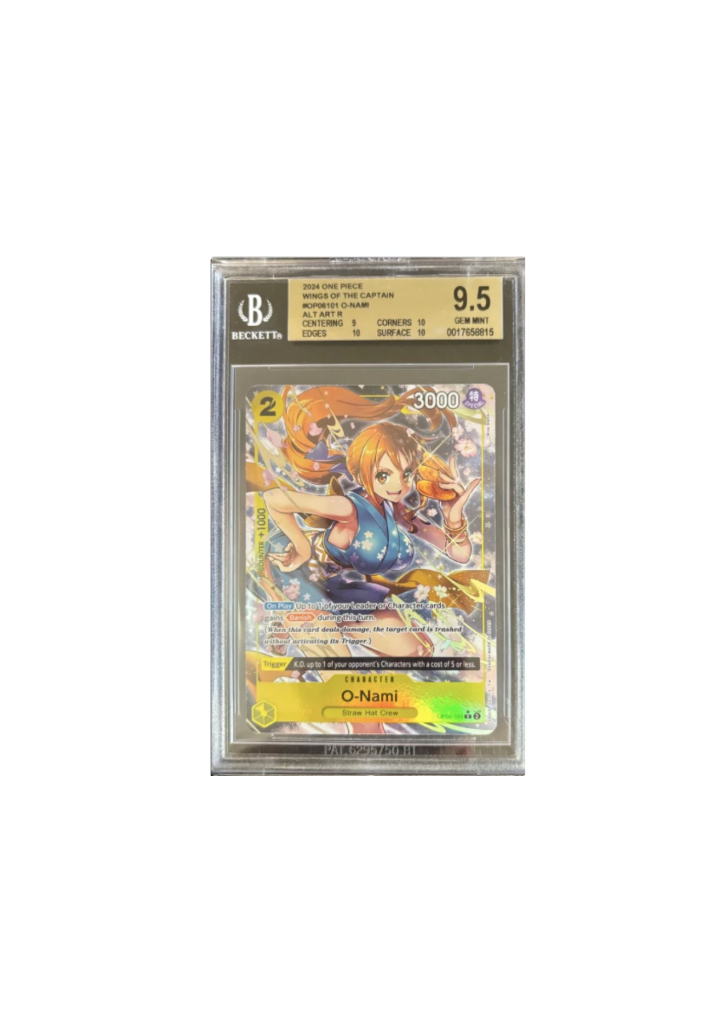 Carta coleccionable O-Nami 2024 One Piece