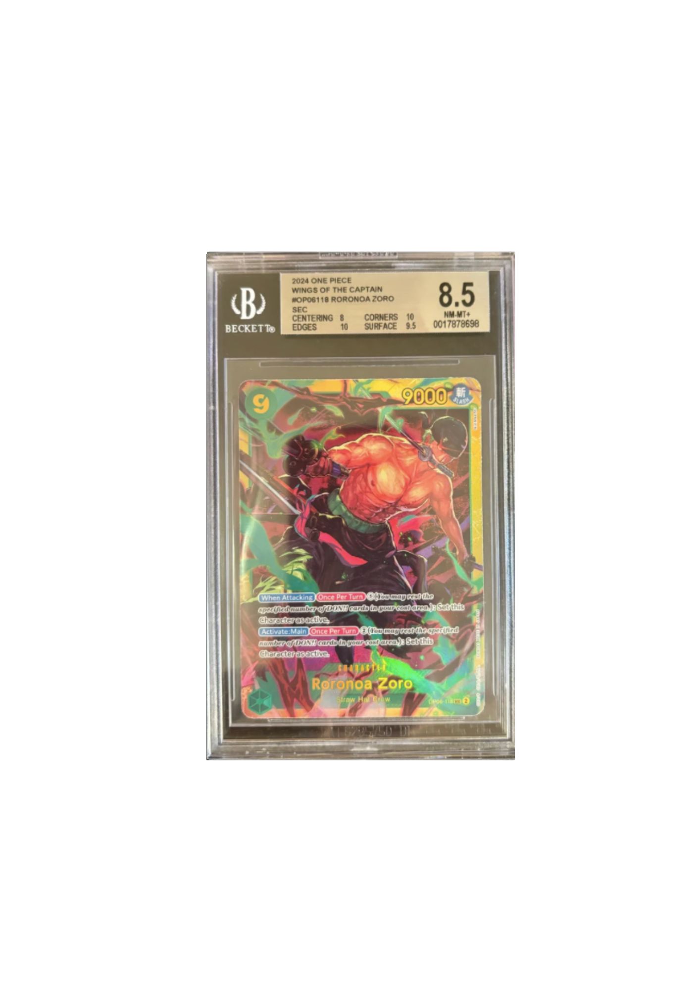 Carta coleccionable Roronoa Zoro 2024 One Piece