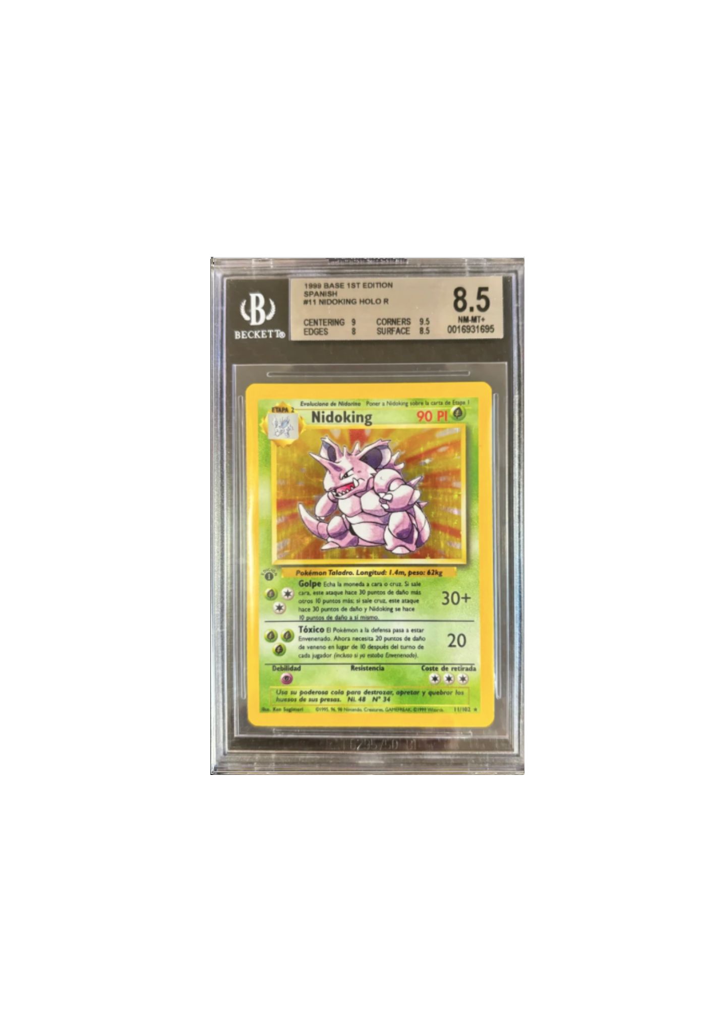Carta Pokémon Nidoking 1ª Edición 1999