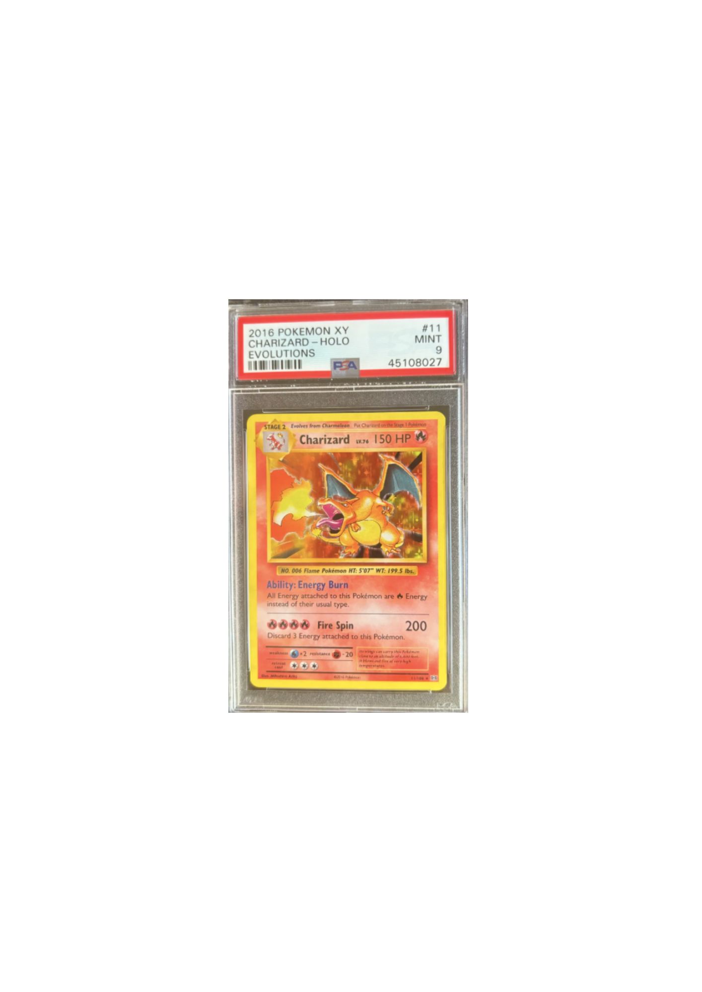 Carta Pokémon Charizard Holo Evolutions 2016