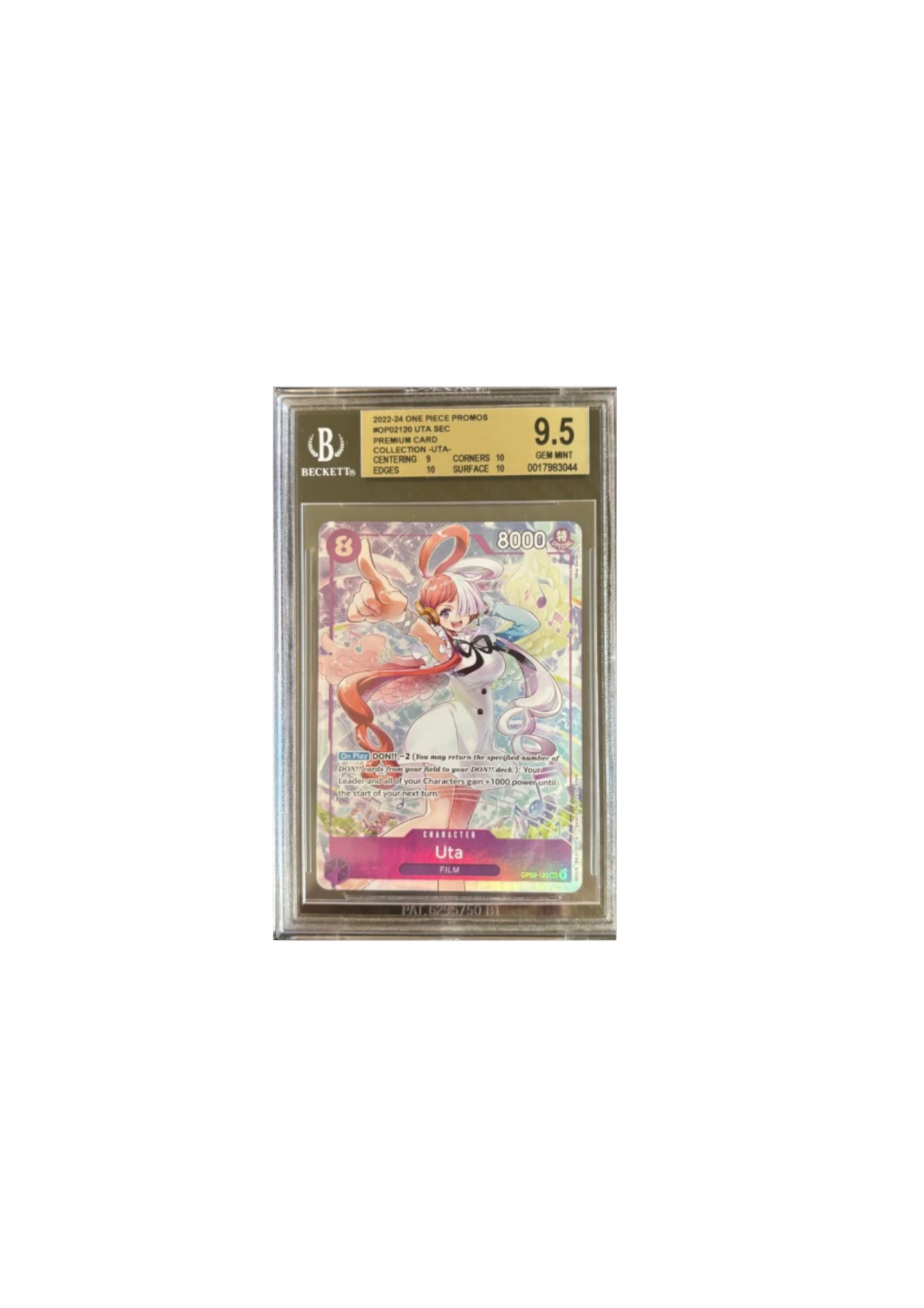 Carta promocional Uta One Piece (calificación 9.5)