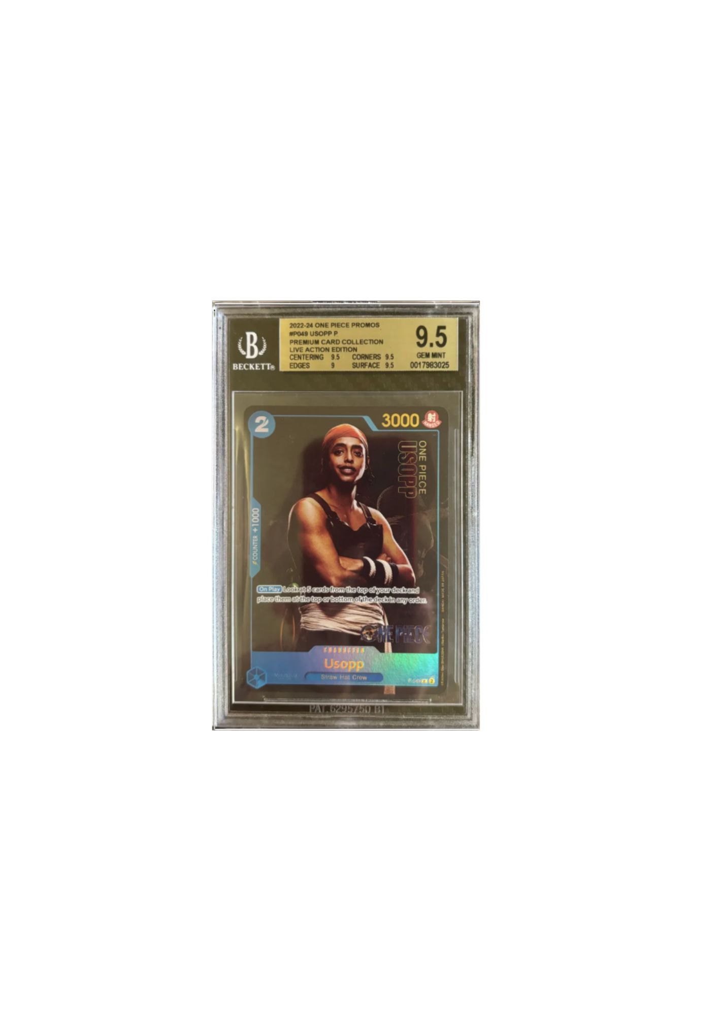 Carta de colección Usopp One Piece - Edición Live Action