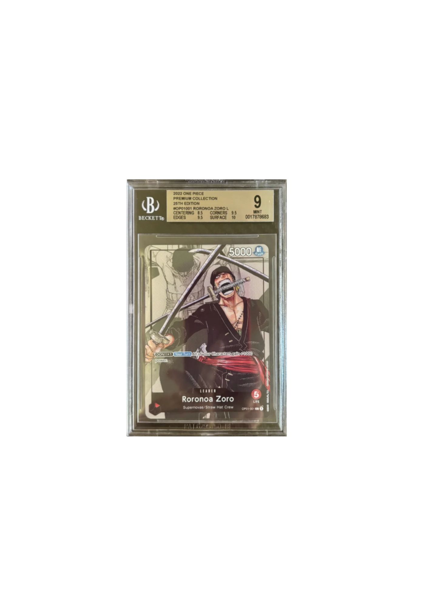 Carta de colección Roronoa Zoro 25th Edition