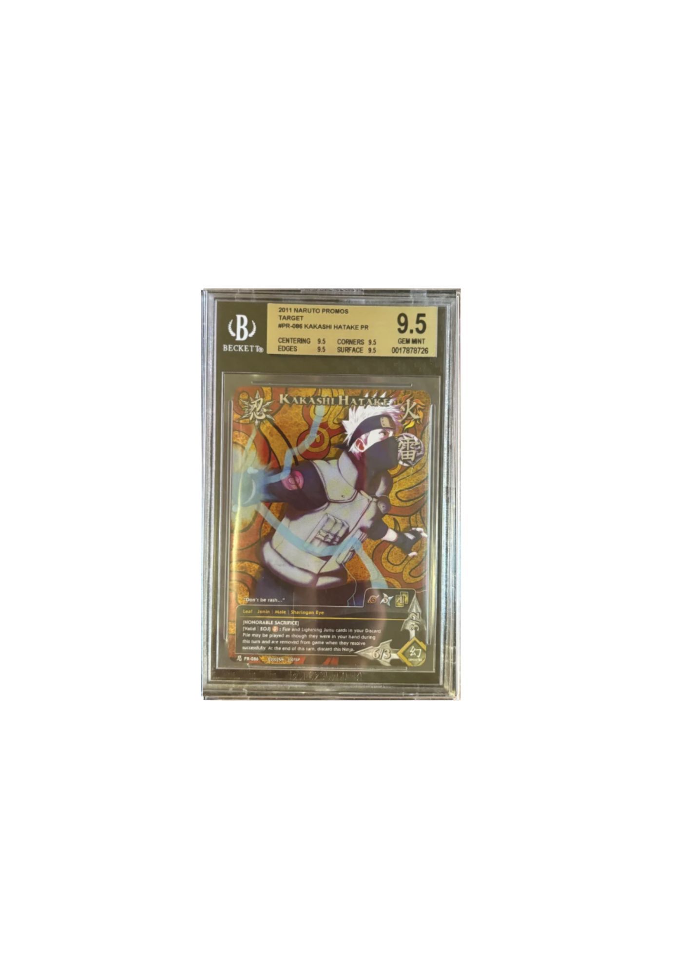 Carta coleccionable Kakashi Hatake PR 2011
