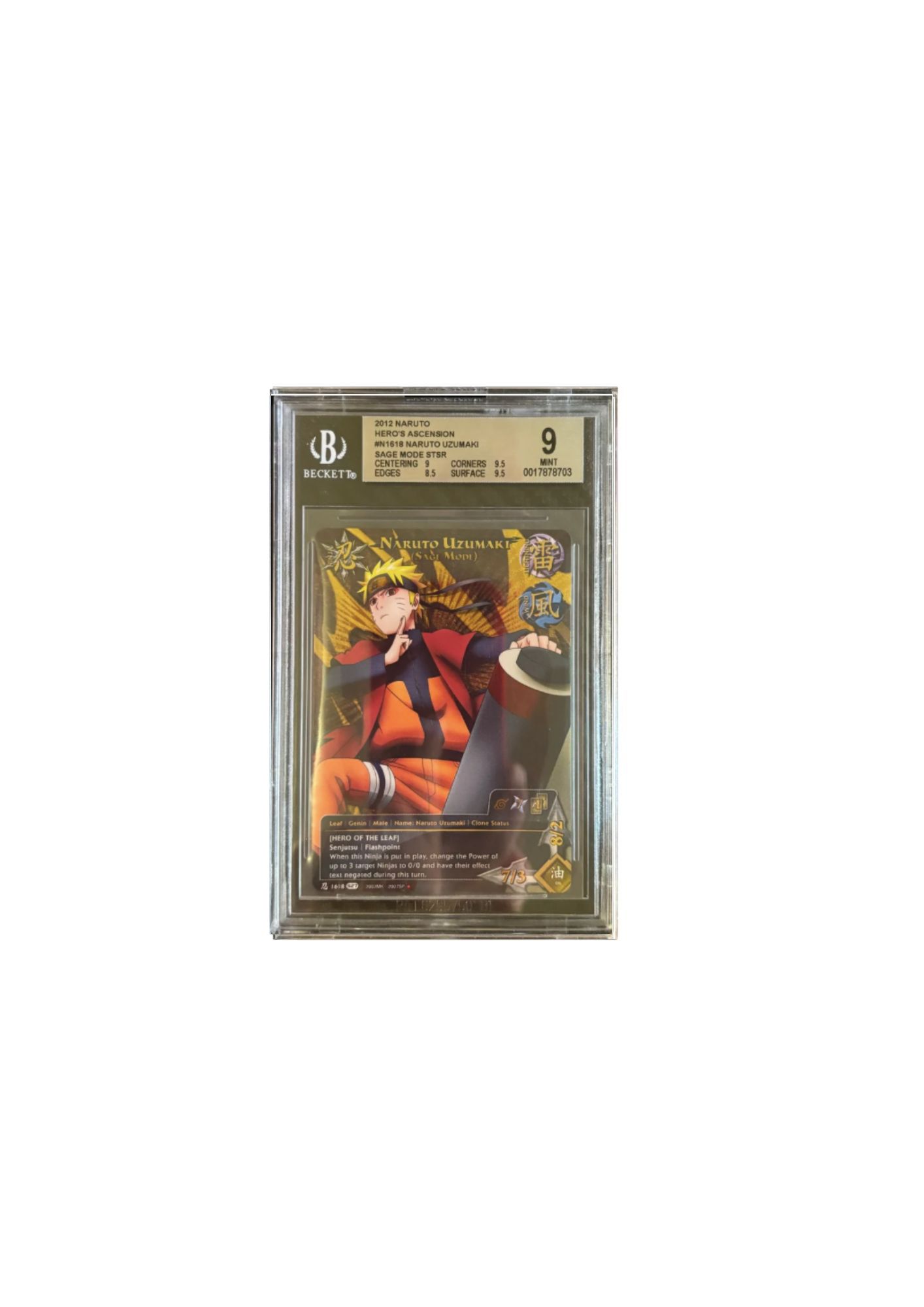 Carta coleccionable Naruto Uzumaki Sage Mode