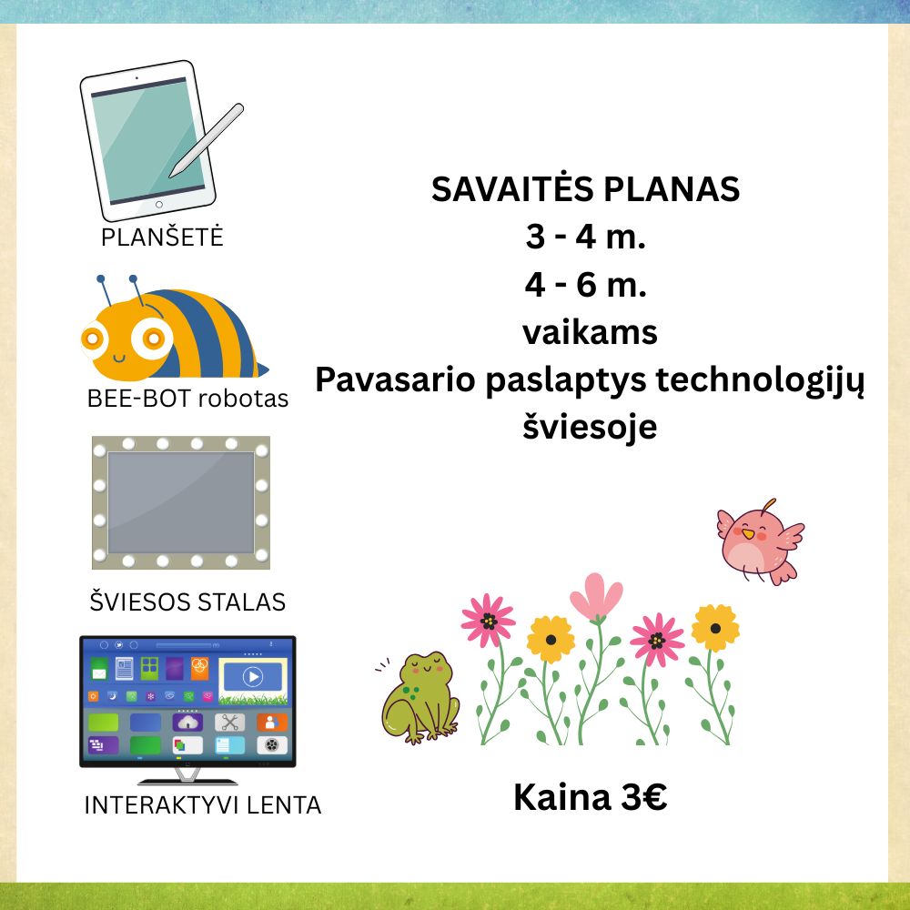 PAVASARIO PASLAPTYS TECHNOLOGIJŲ ŠVIESOJE