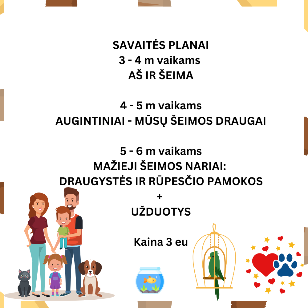Trys planai šeimos tematika