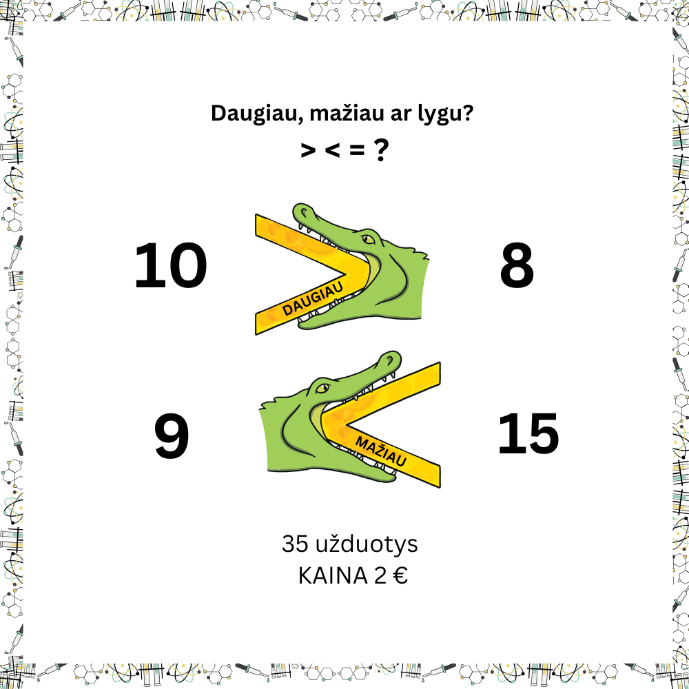 Daugiau - mažiau- lygu