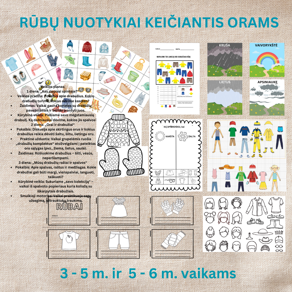 Rūbų nuotykiai keičiantis orams