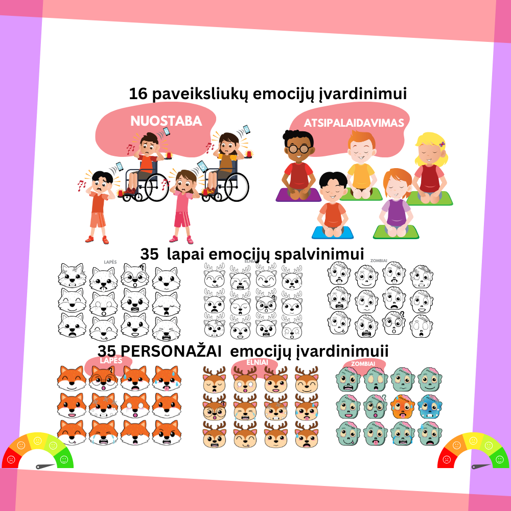  EMOCIJŲ RINKINYS IKIMOKYKLINUKAMS: PAJUSK, PAŽINK, SUPRASK!