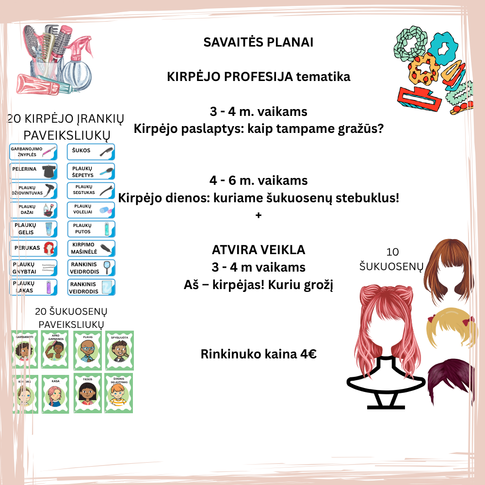 „Mažieji kirpėjai“ – unikalus metodinių priemonių rinkinys jūsų ugdytiniams!