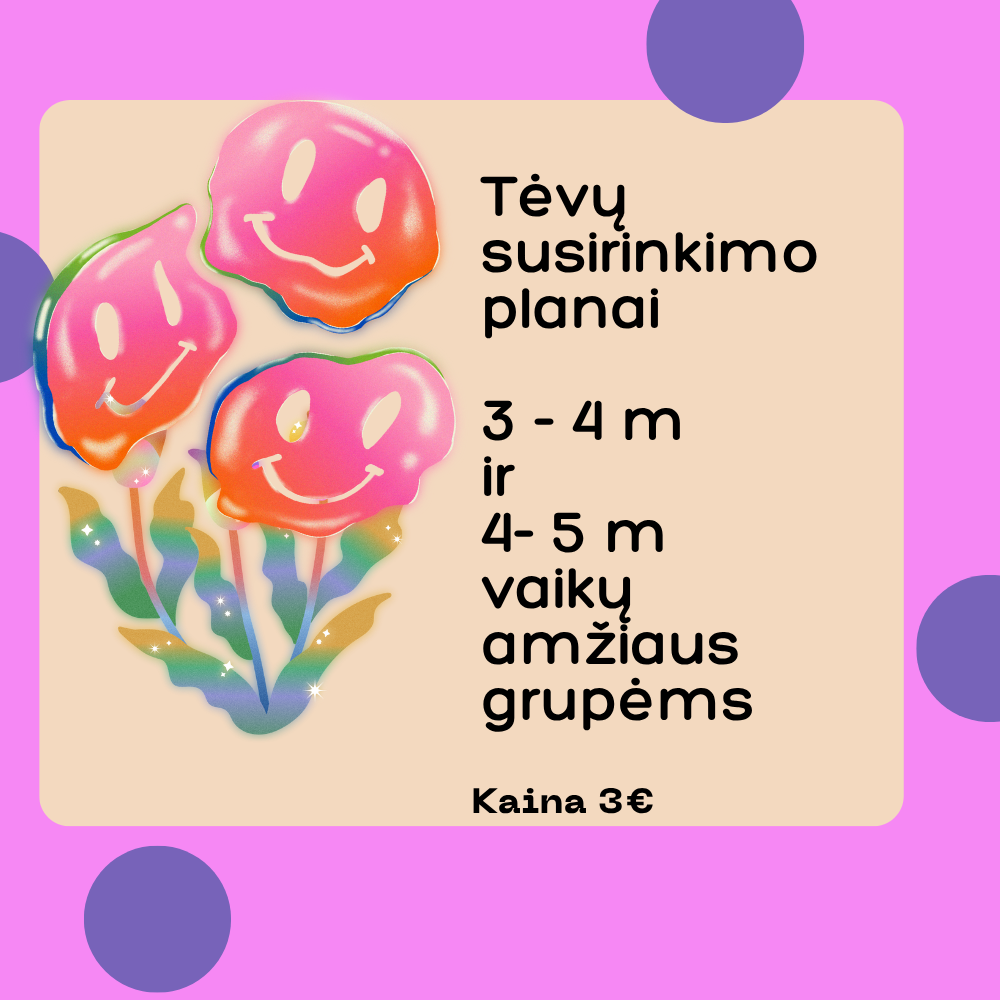 2 TĖVŲ SUSIRINKIMO PLANAI 3 - 4 m  ir 4 - 5 m amžių grupėms