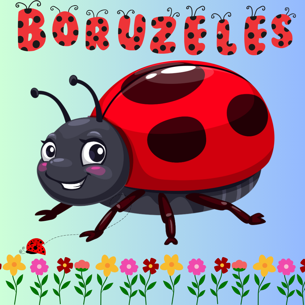Boružėlės - spalvinimo lapai
