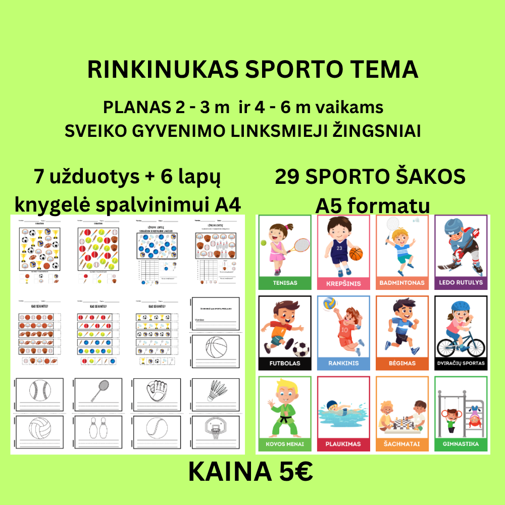 MEGA rinkinys SPORTO tema
