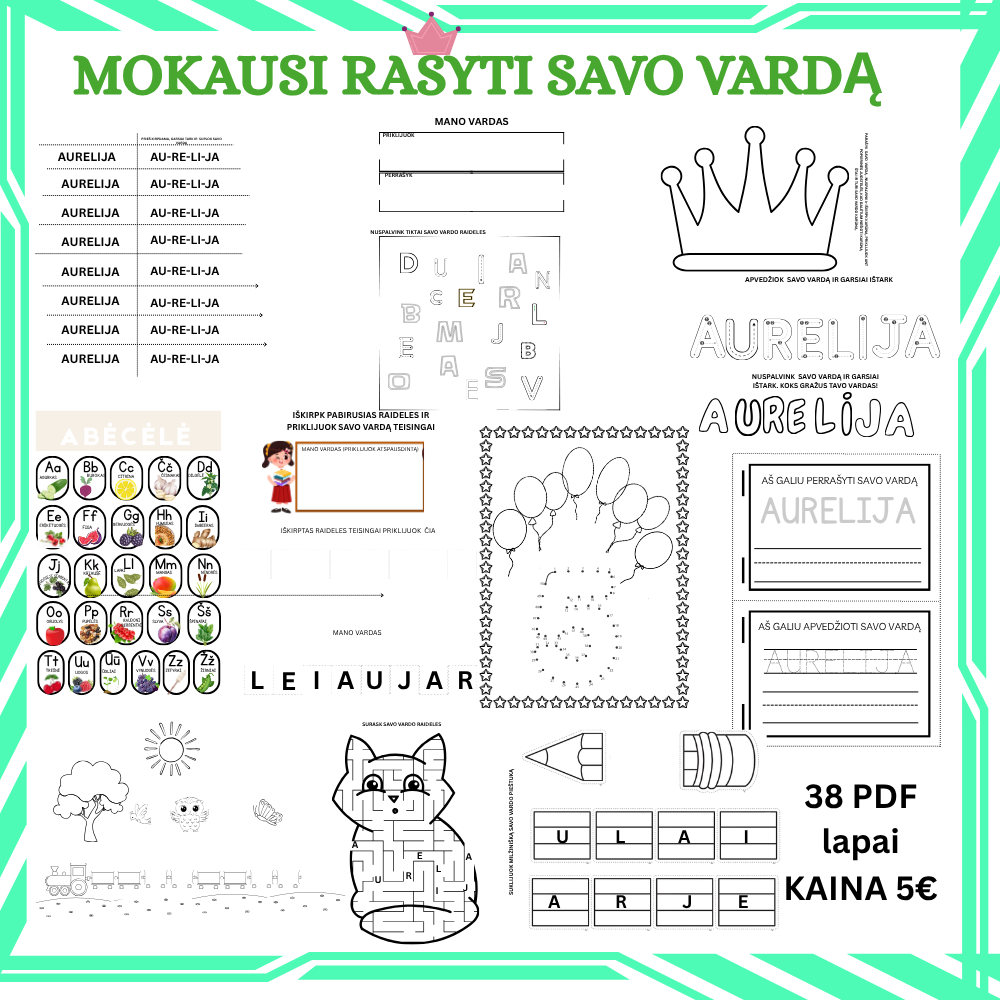 Mokausi rašyti savo vardą