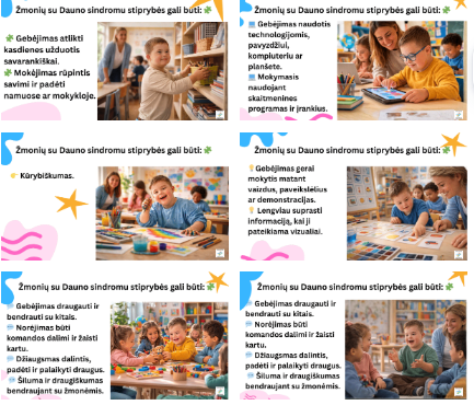 PRIIMTI IR BŪTI KARTU – Dauno Sindromo dienos veiklų rinkiniai pradinių klasių mokiniams