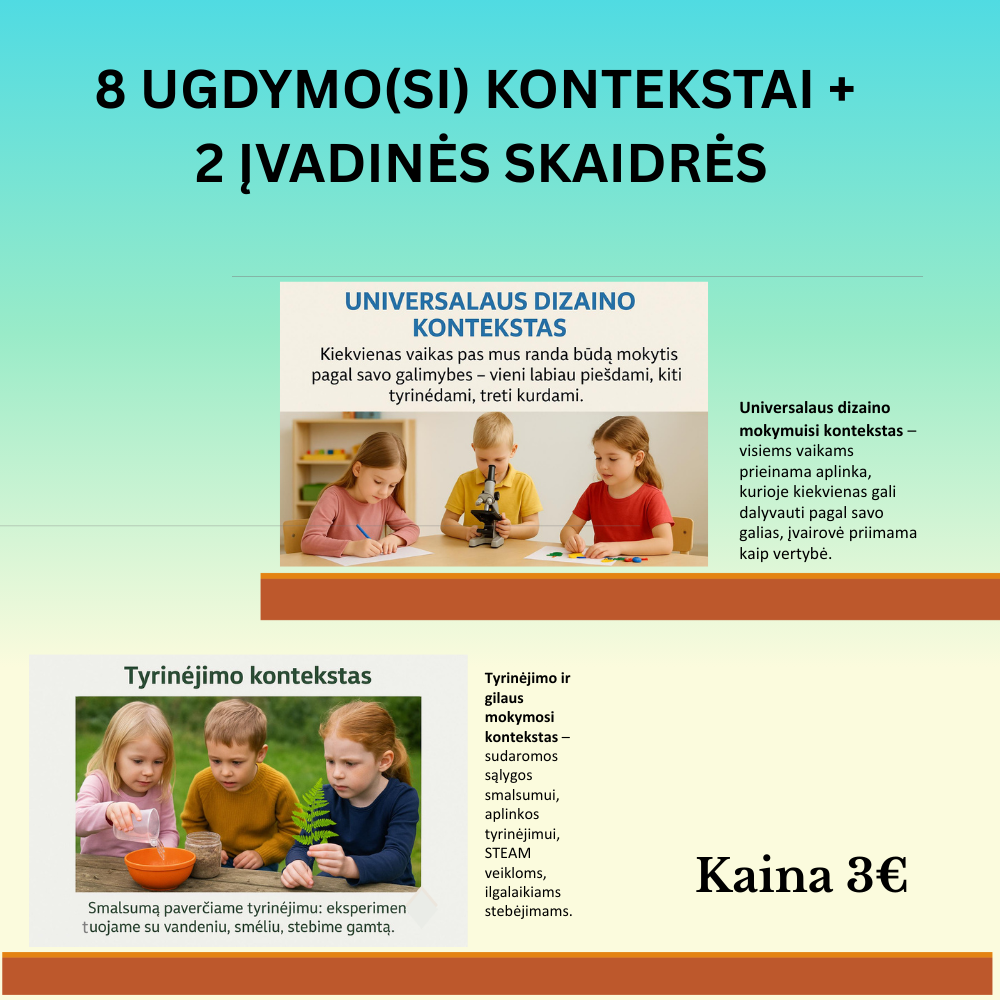8 ugdymosi kontekstų pristatymas - PDF