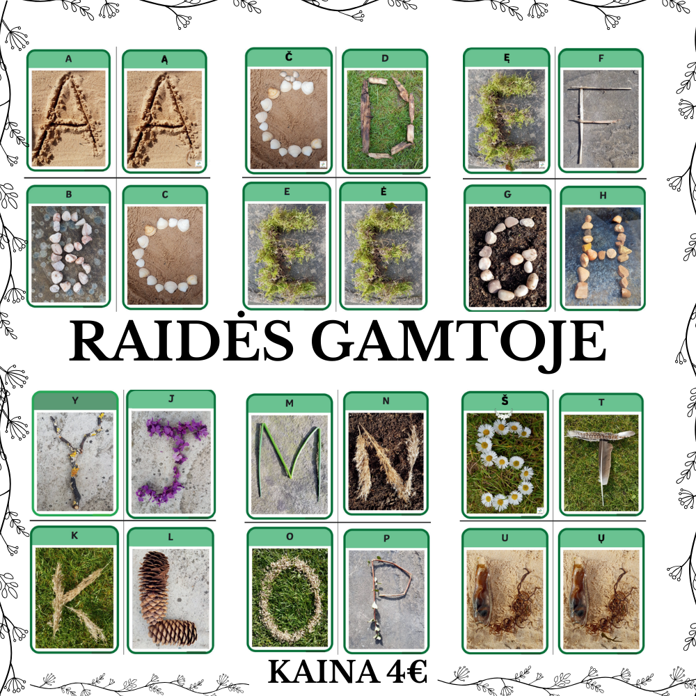 32 Raidės gamtoje 