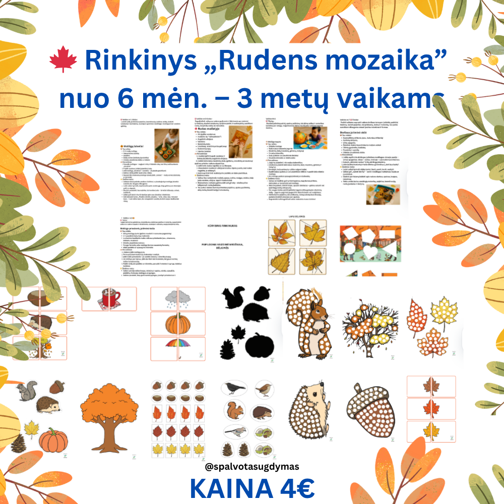 Rinkinys „Rudens mozaika" nuo 6 mėn. – 3 metų vaikams