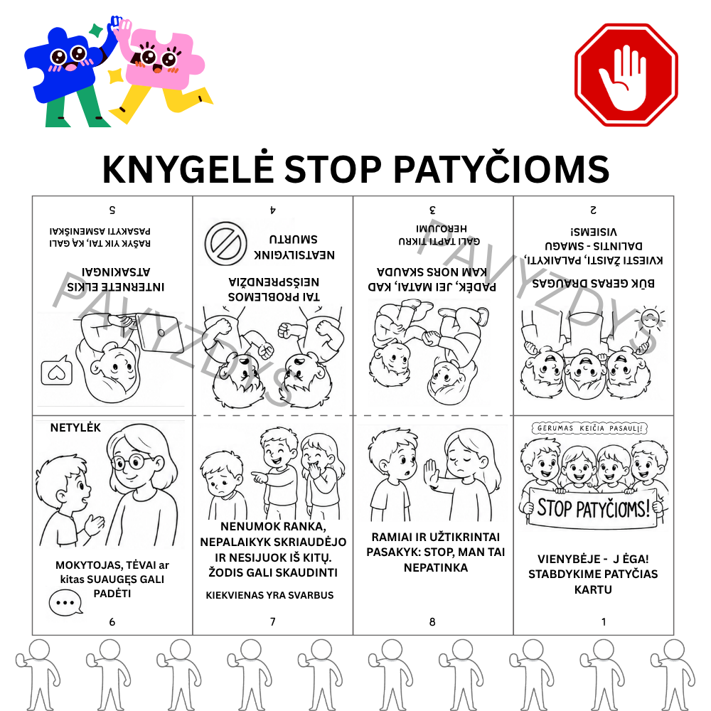 Mini knygelė „STOP PATYČIOMS“ 