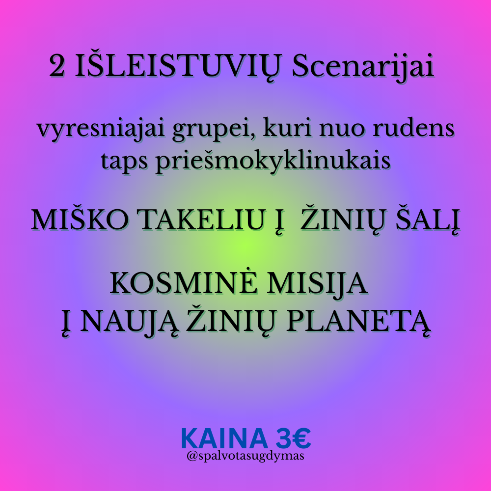 ✨ 2 skirtingi Išleistuvių Scenarijai 5–6 metų vaikams  ✨