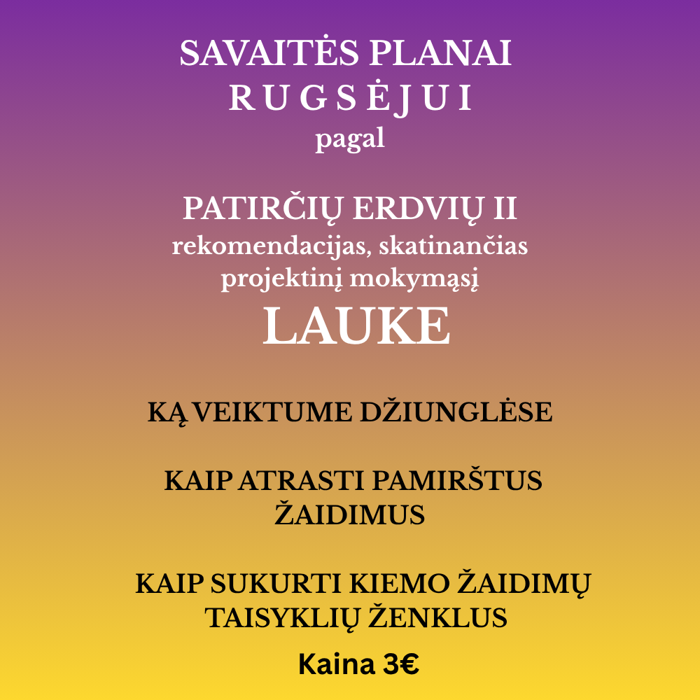 Rinkinys lauko ugdymui priešmokyklinukams – kai gamta tampa grupės dalimi