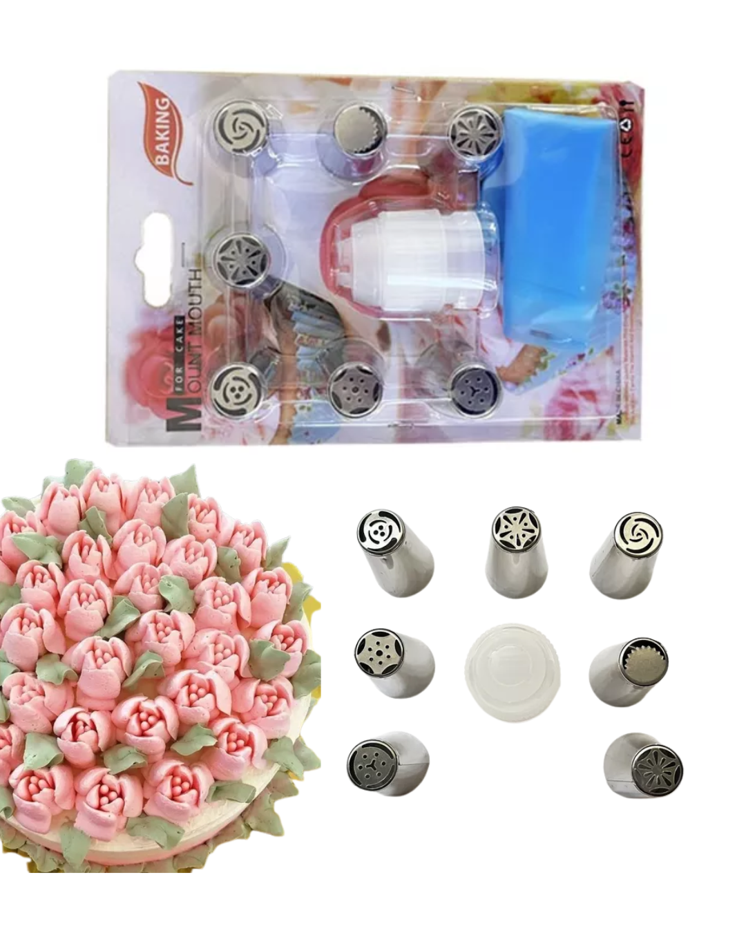 Set manga de silicona con 6 picos rusos