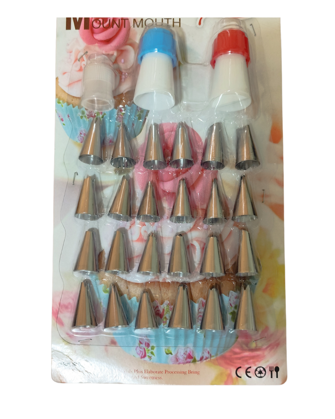 Set 24 picos acero + 3 acoples de plástico