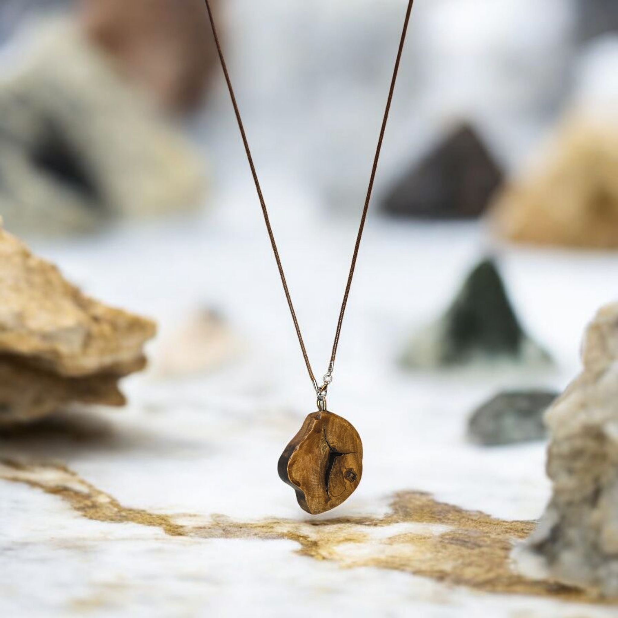 Handcrafted Wood Pendant Necklace