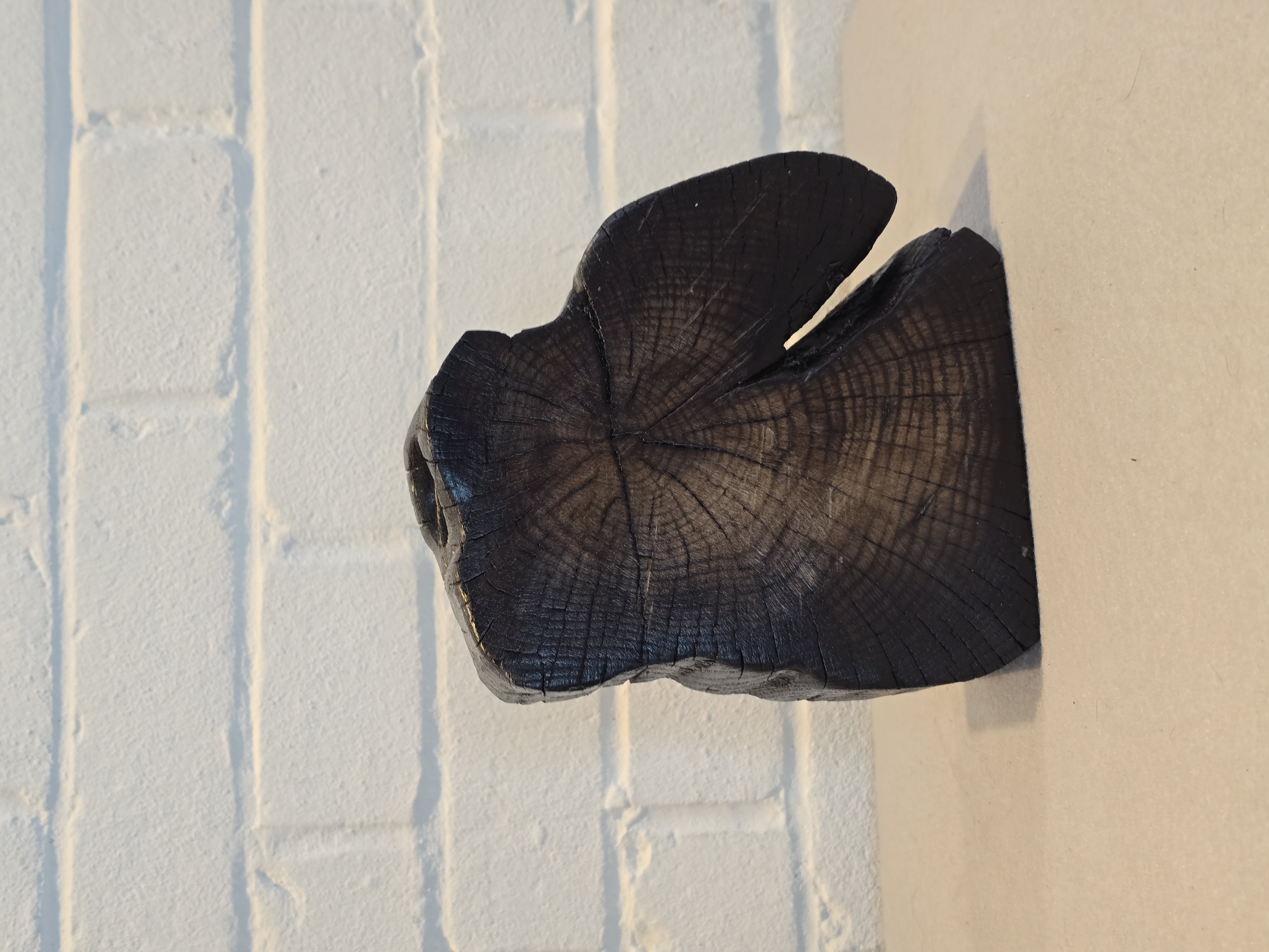 Rustic Wooden Vase with Dried Flowers