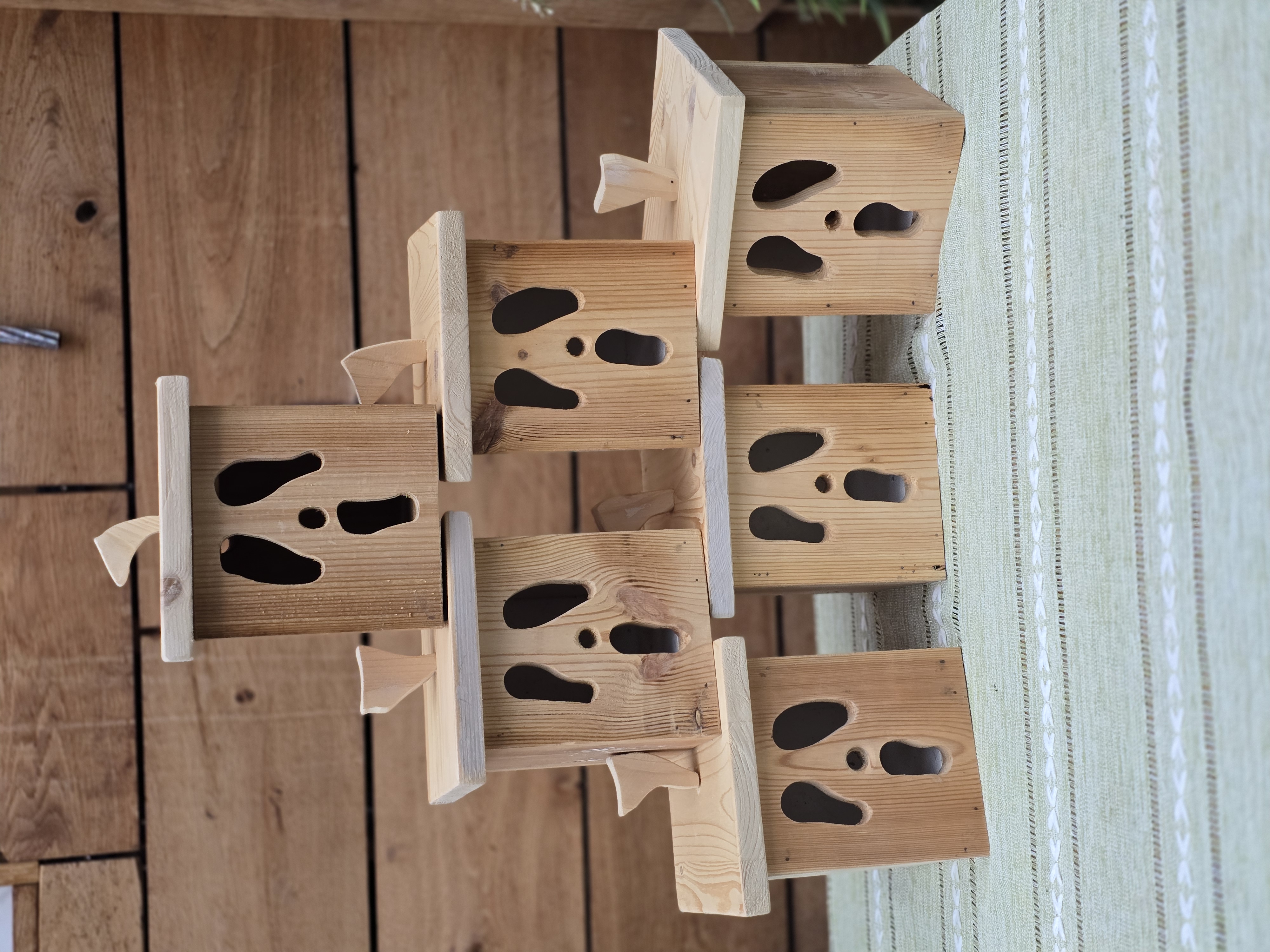 Small Wooden Hallowen Jack-O'-Lantern