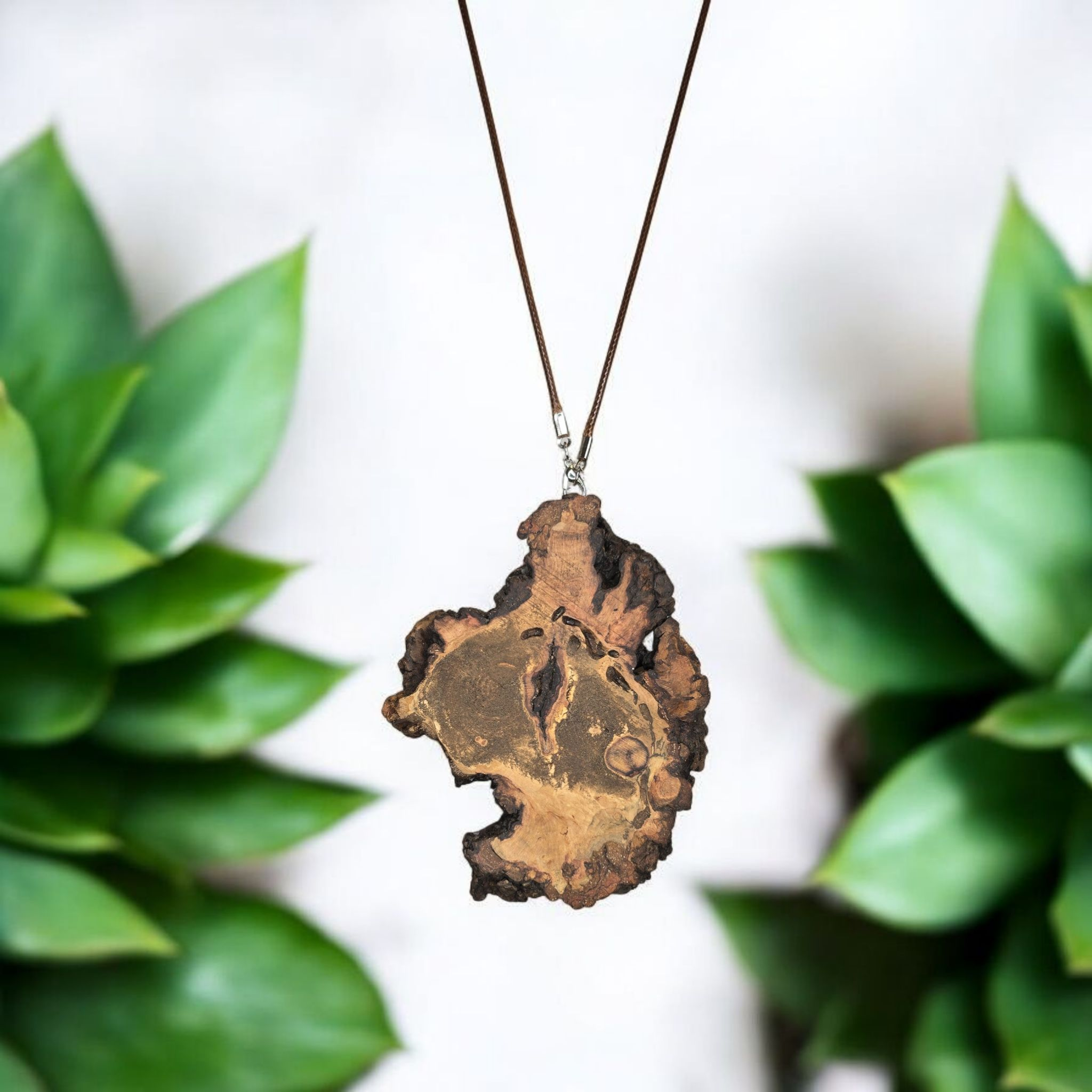 Natural Wood Pendant Necklace