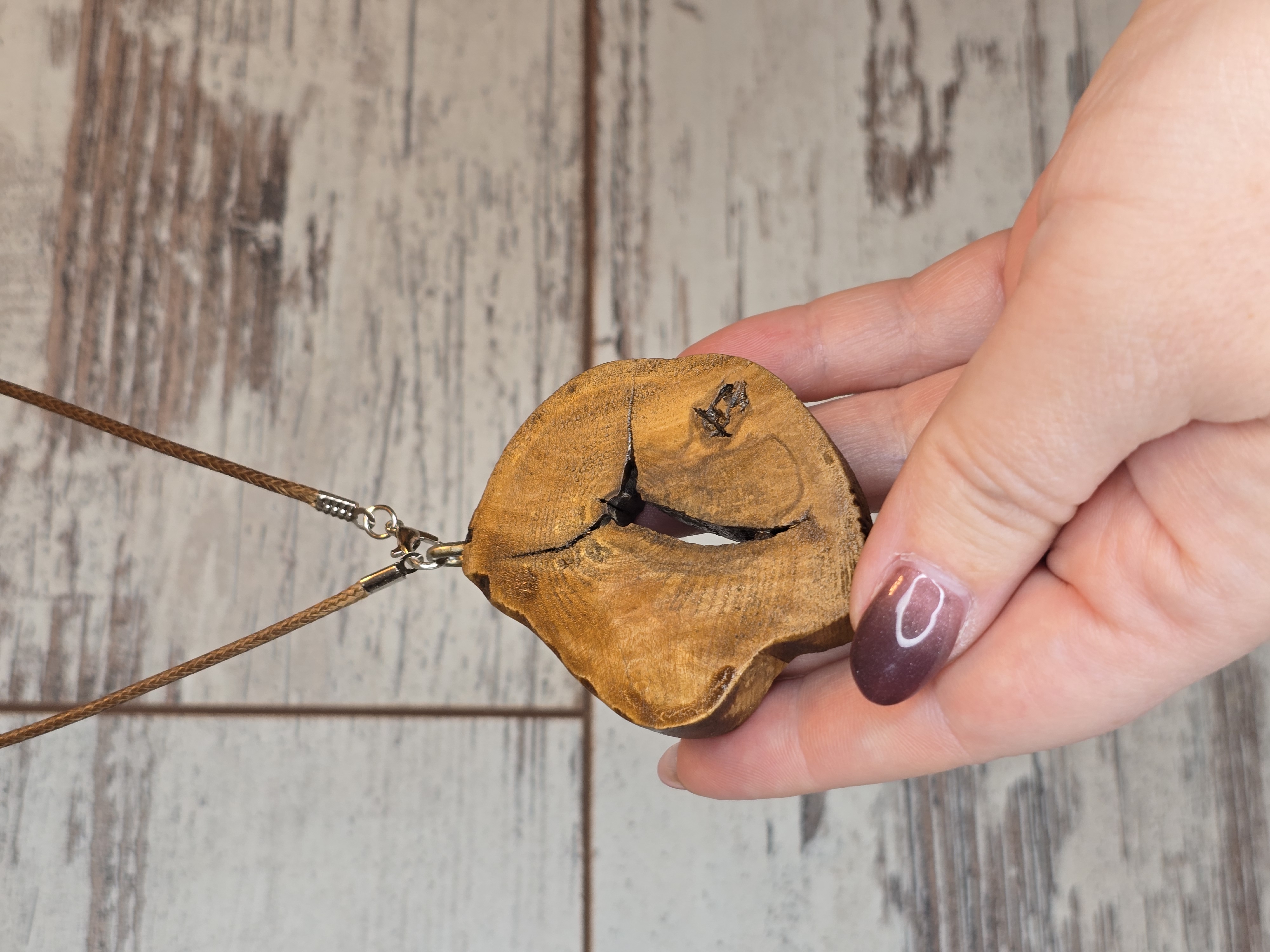 Handcrafted Wood Pendant Necklace