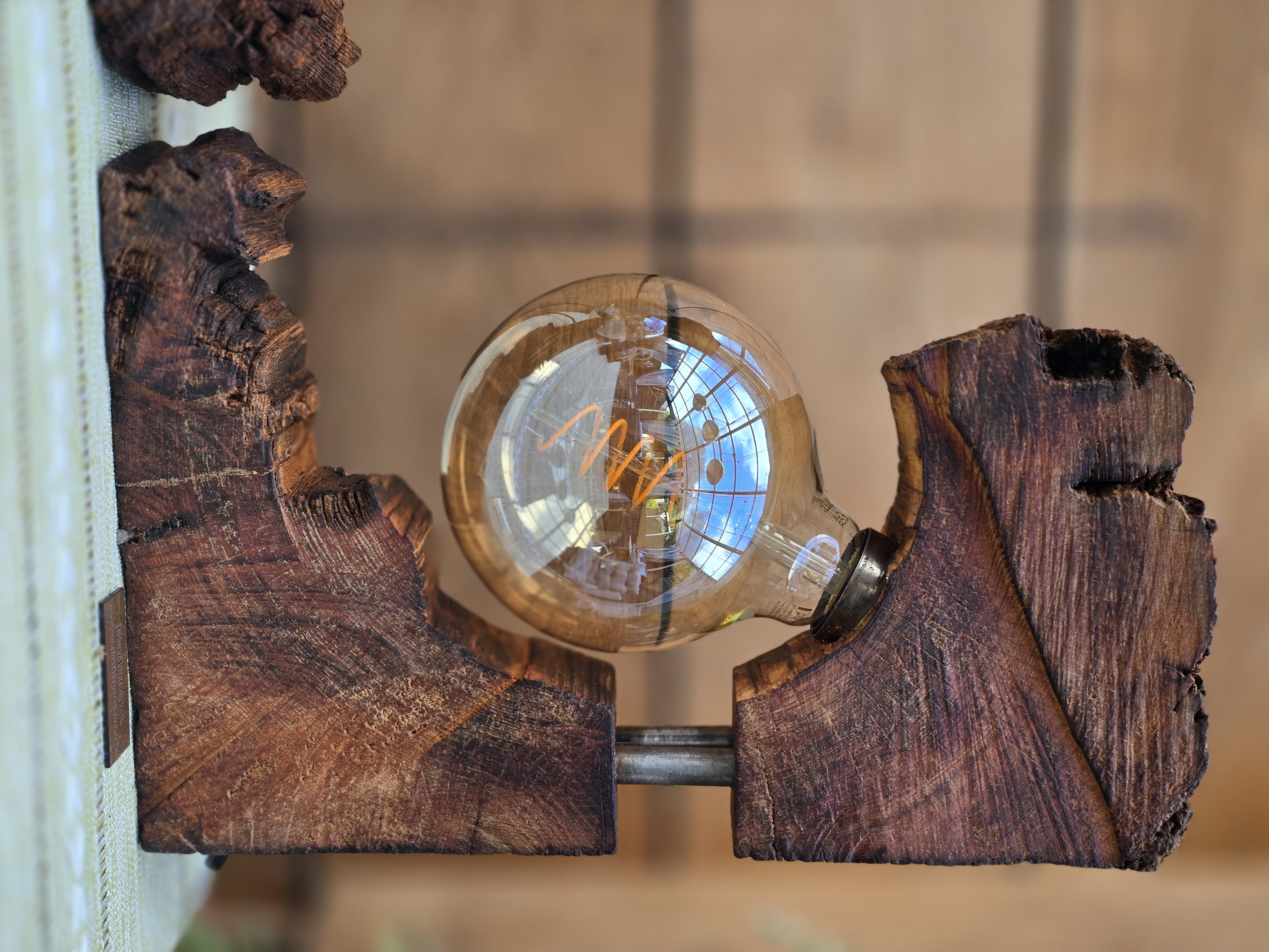 Rustic Wooden bedsite lamps