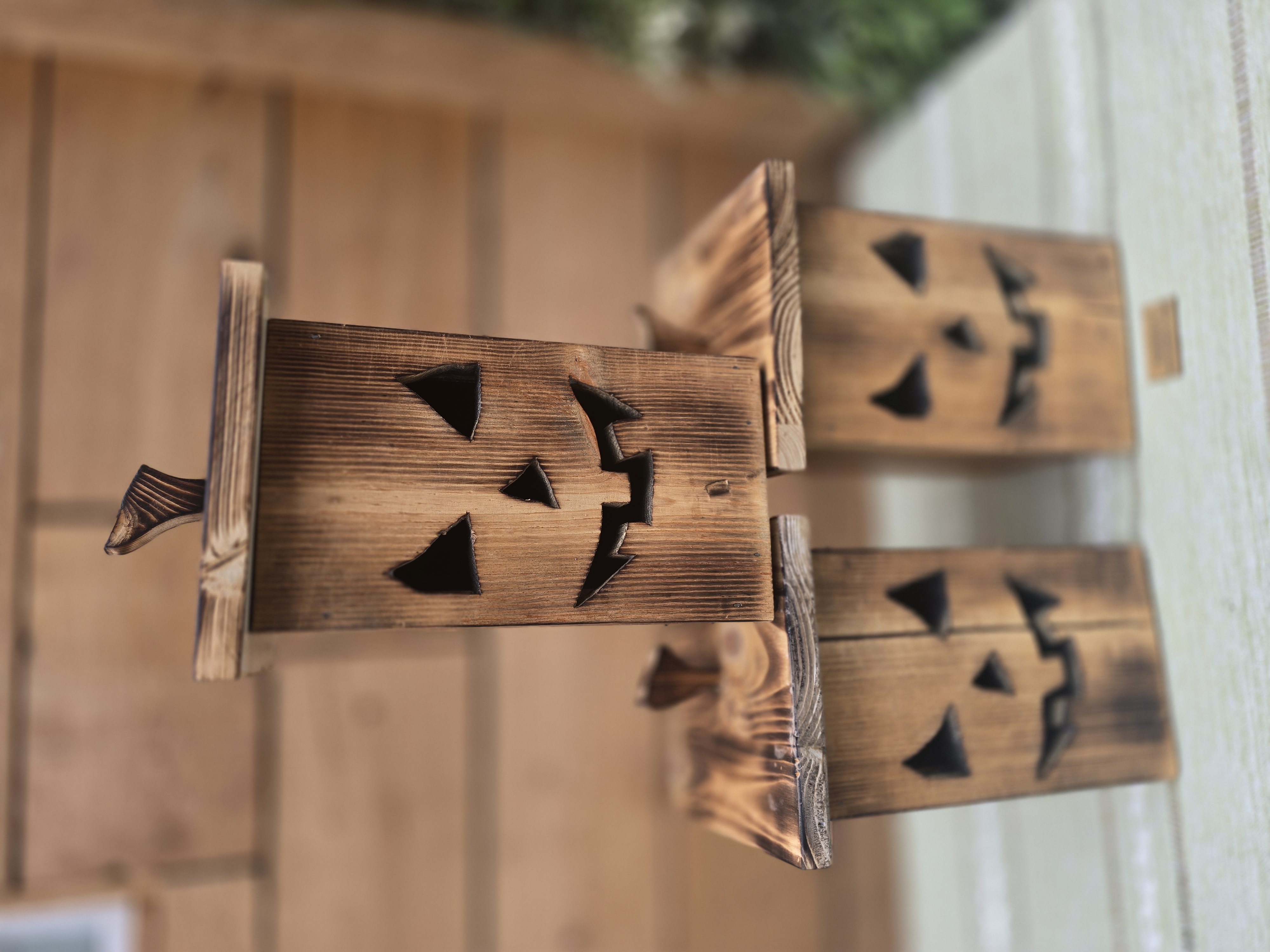 Big Wooden Hallowen Jack-O'-Lantern