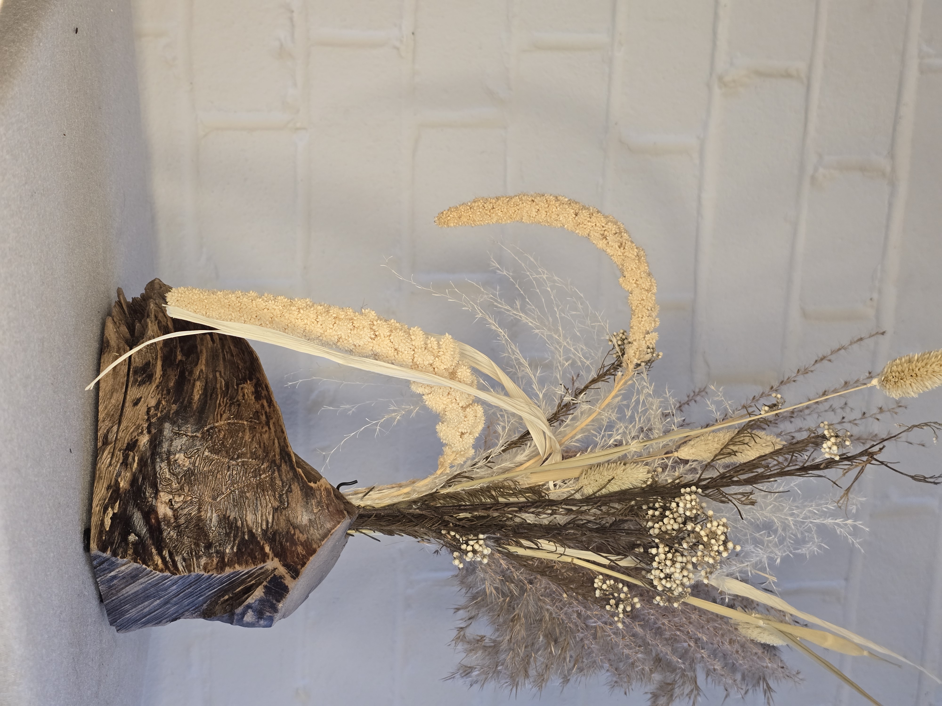 Rustic wood small vase