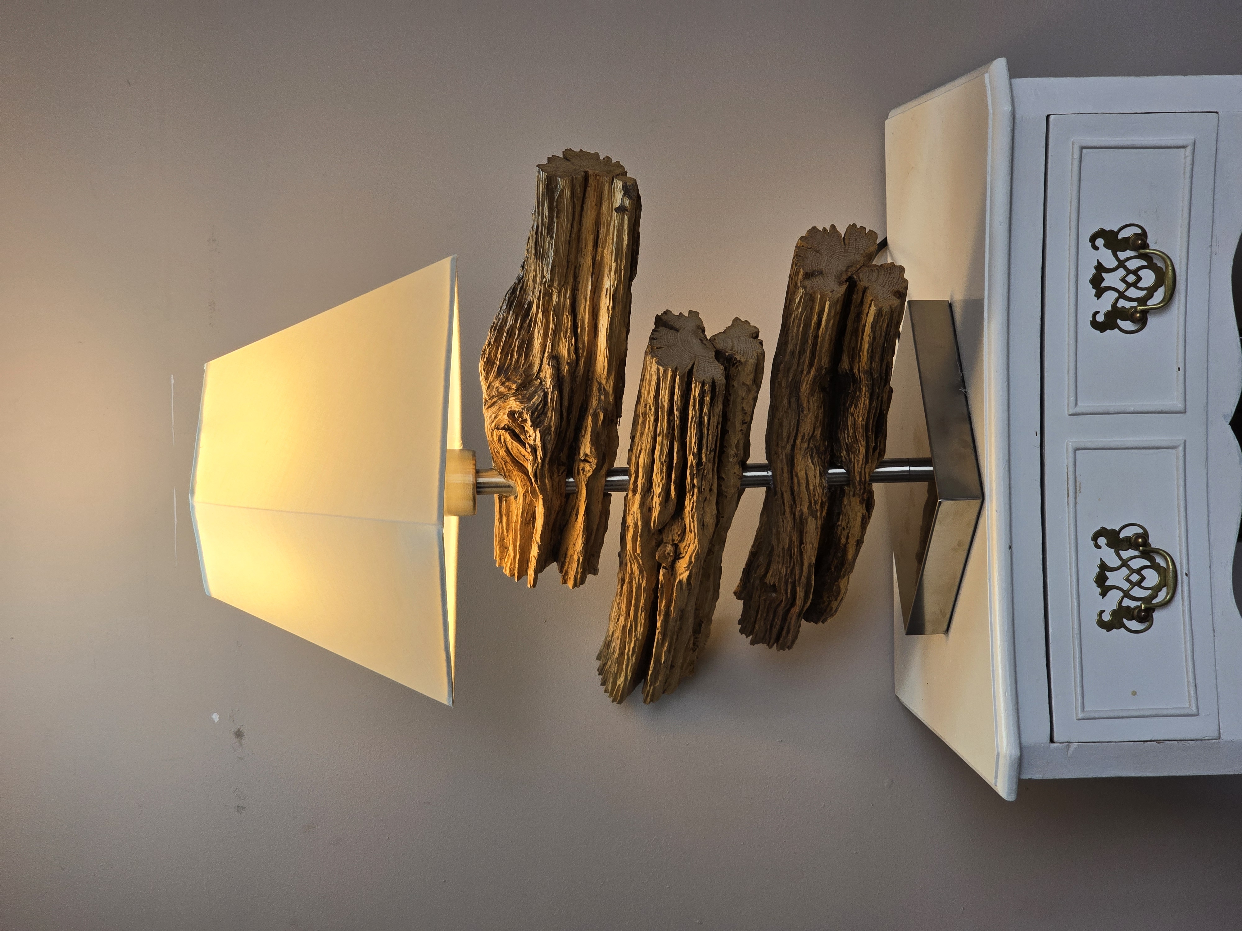 Rustic Wooden Table Lamp