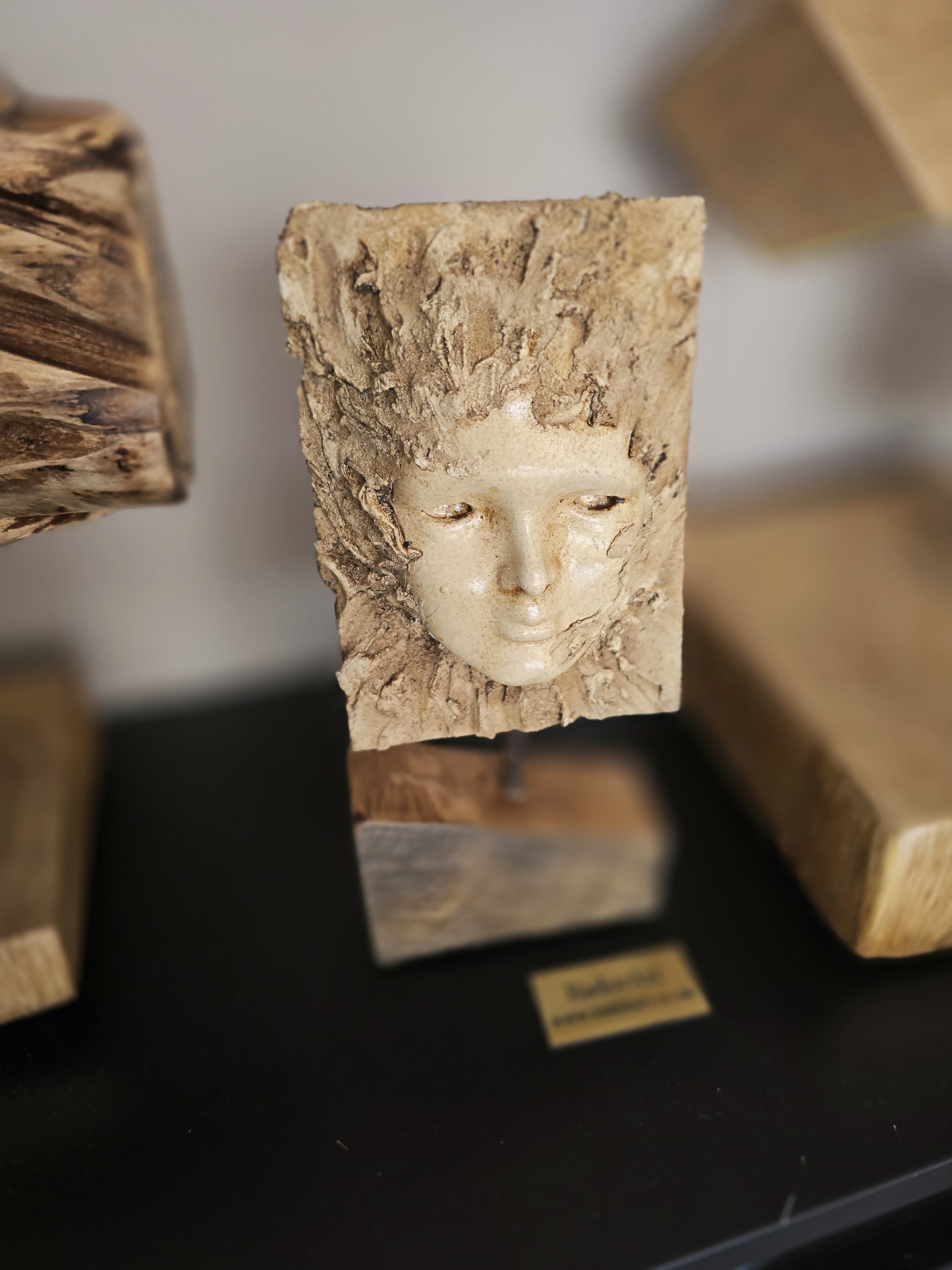 Rustic Wooden face in the frame