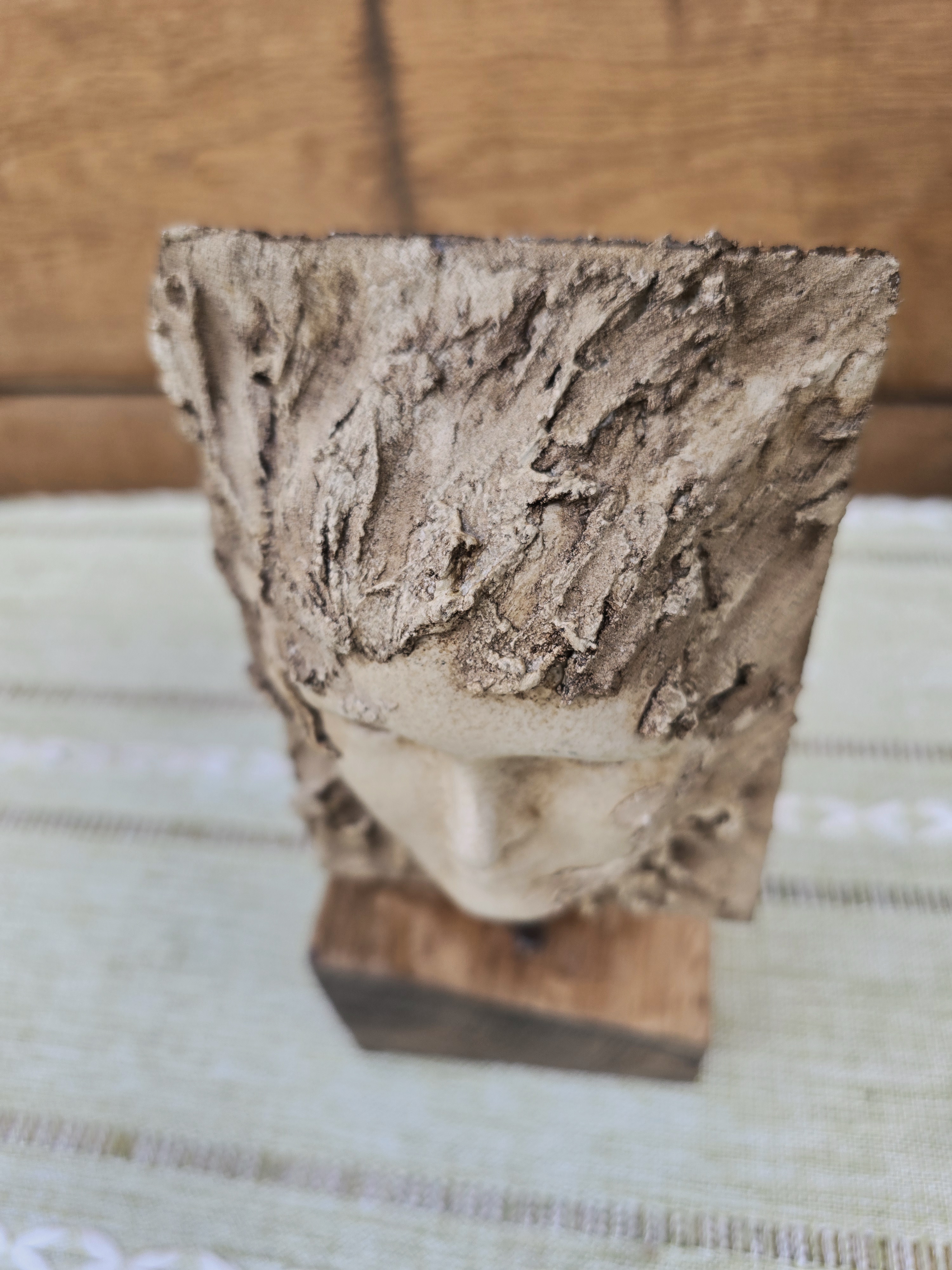 Rustic Wooden face in the frame