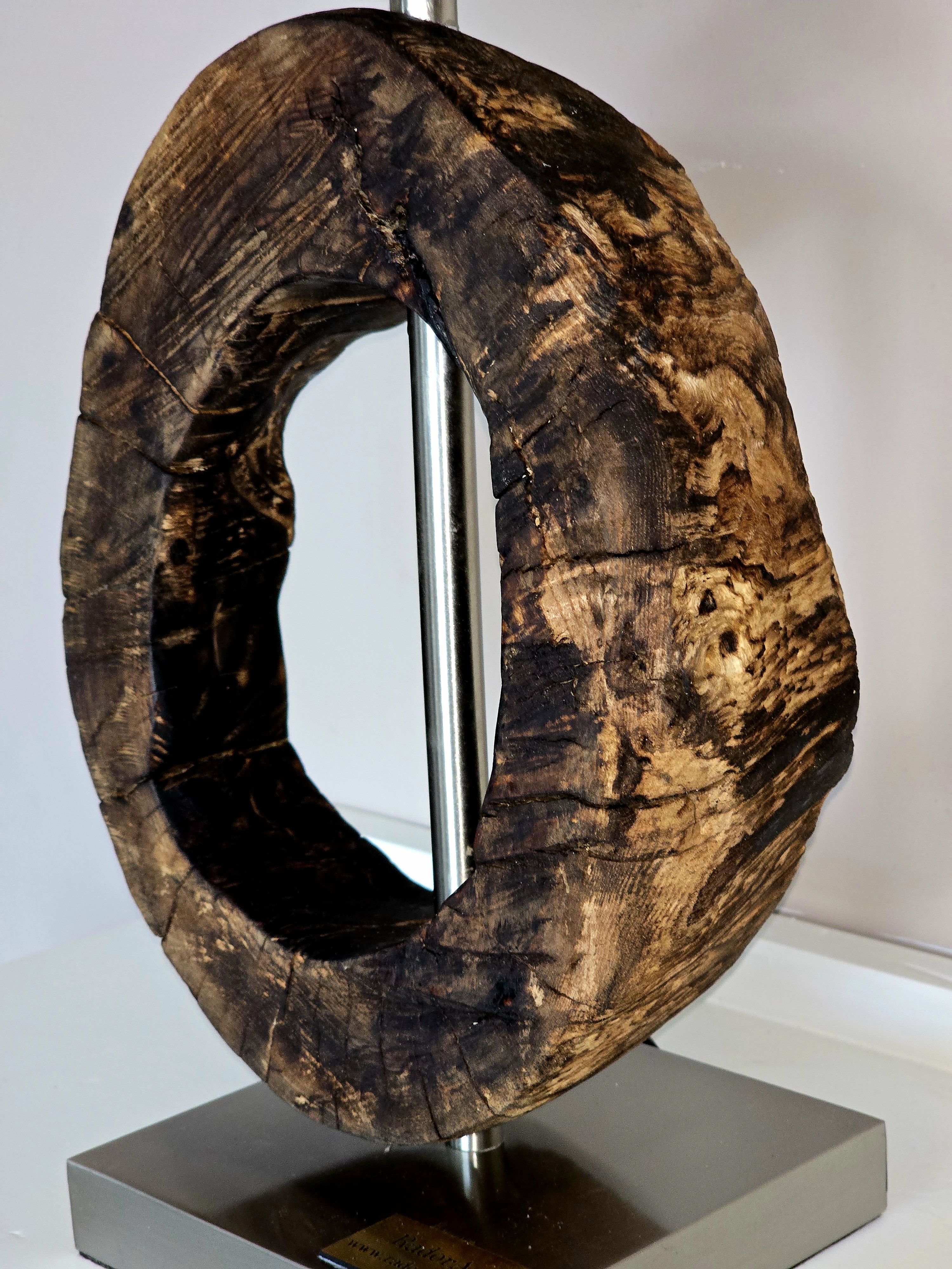 Rustic Wooden Table Lamp