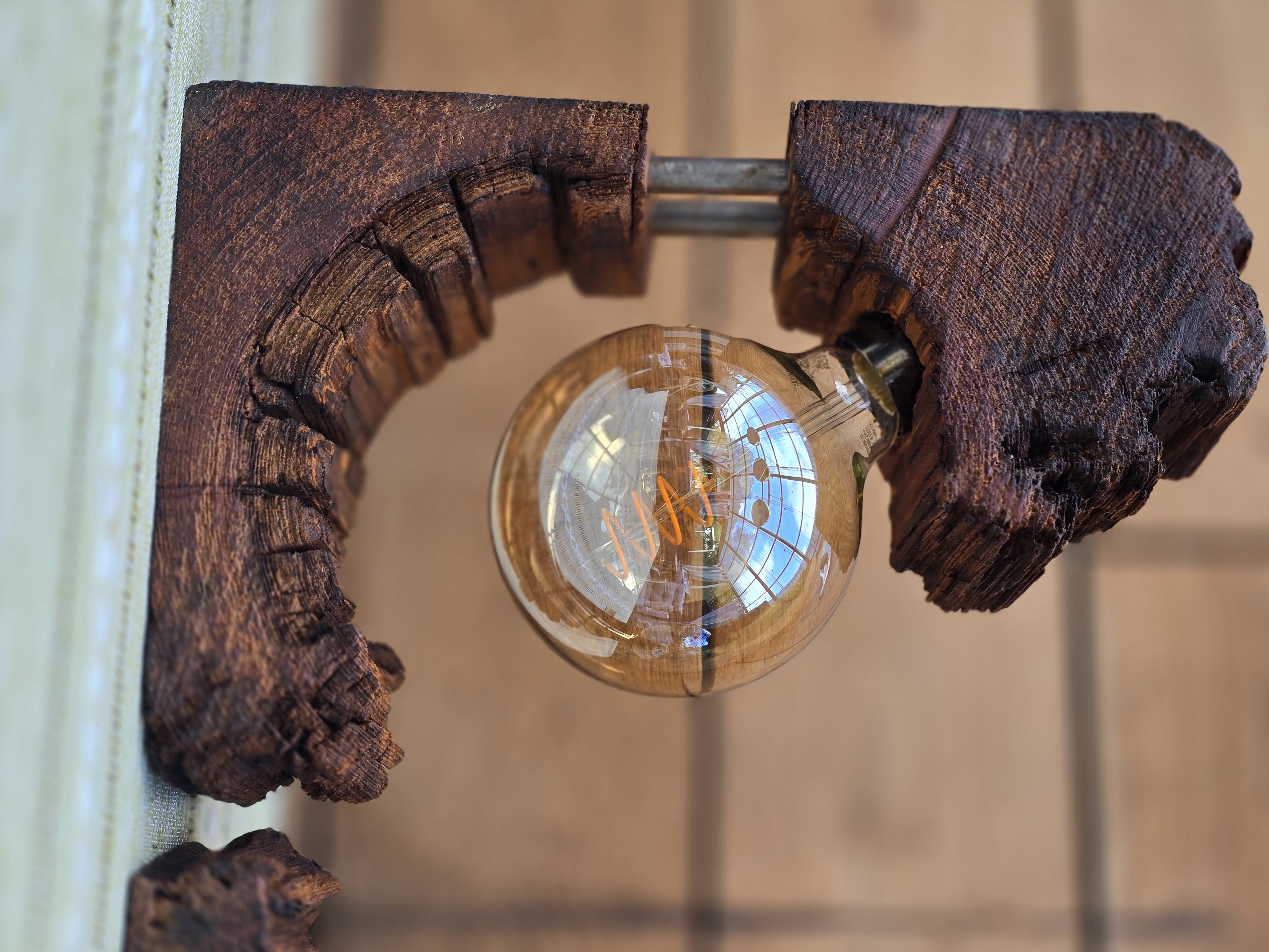 Rustic Wooden bedsite lamps