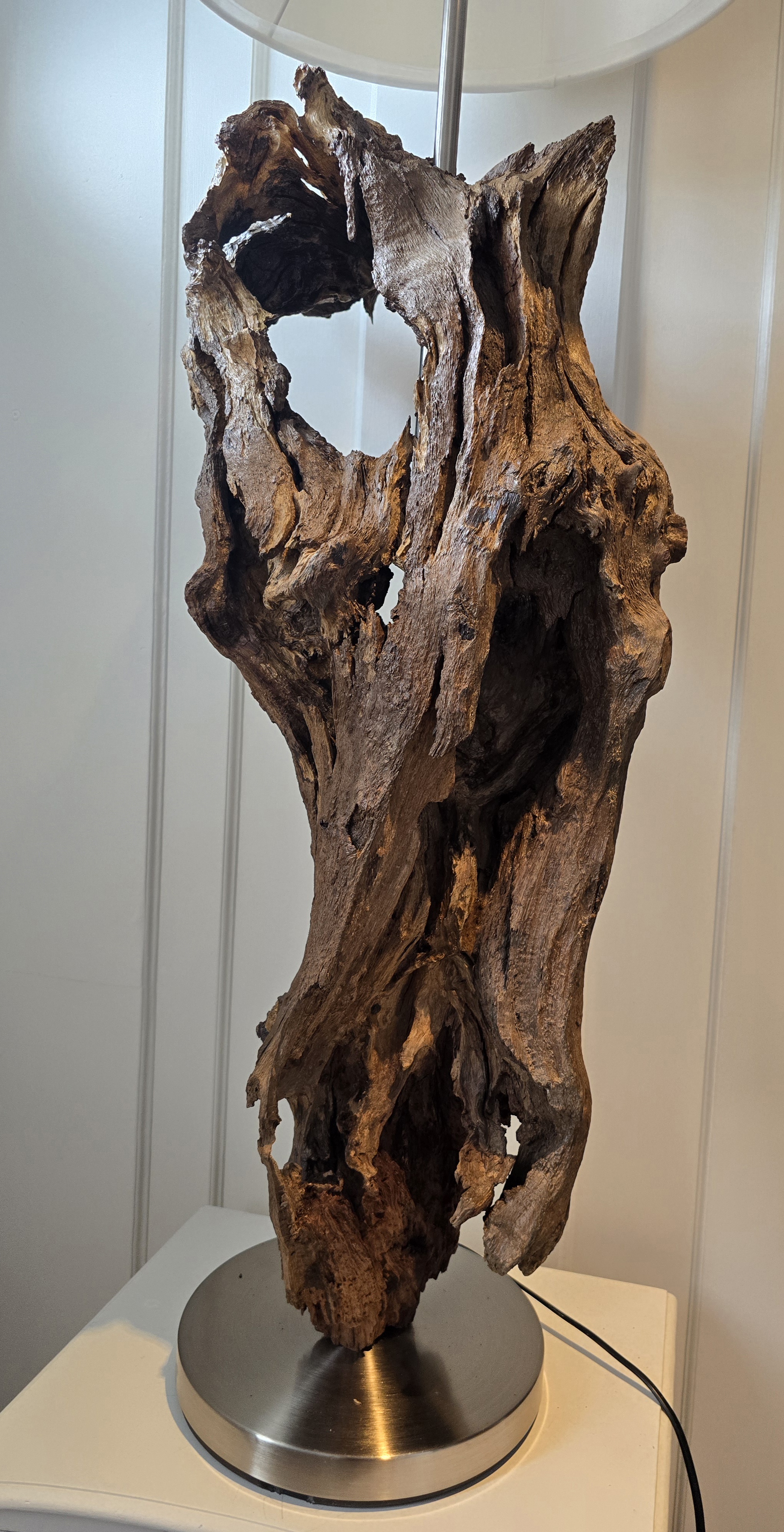 Rustic Driftwood Floor Lamp