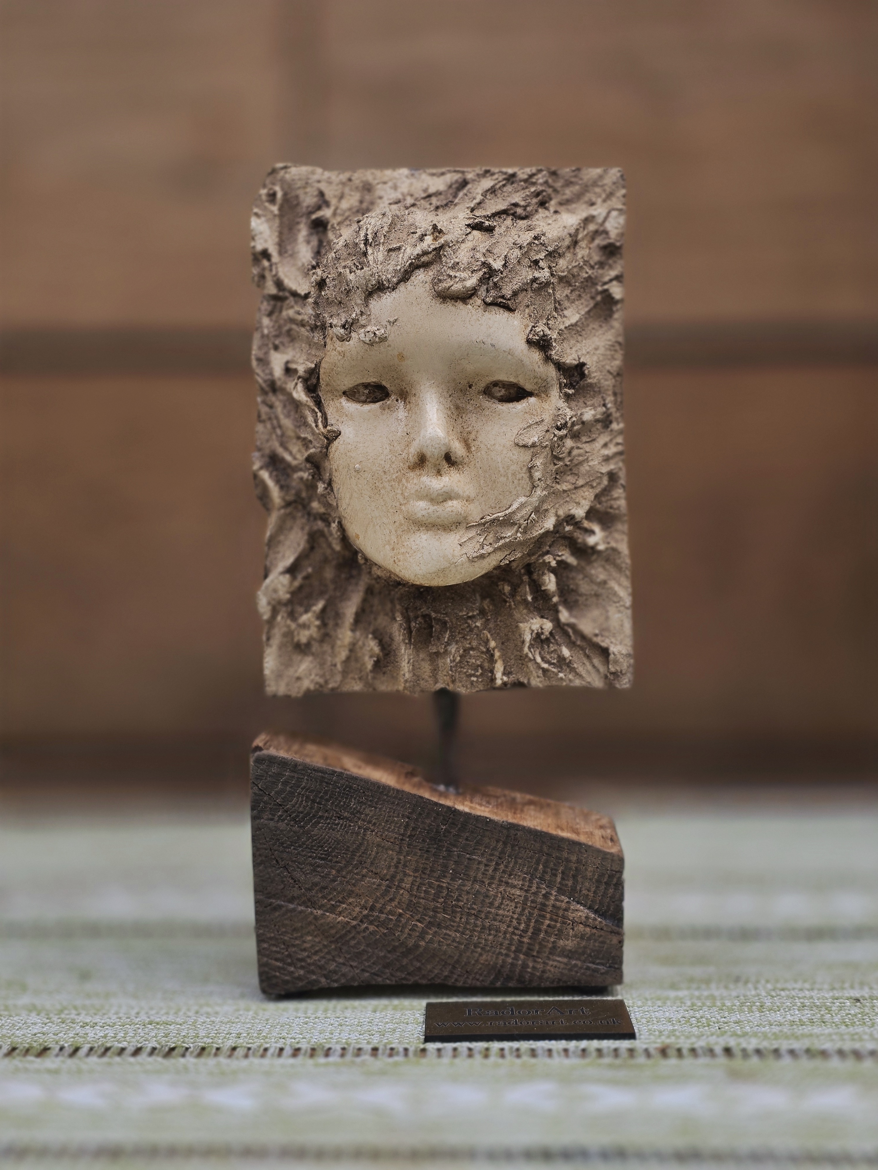 Rustic Wooden face in the frame