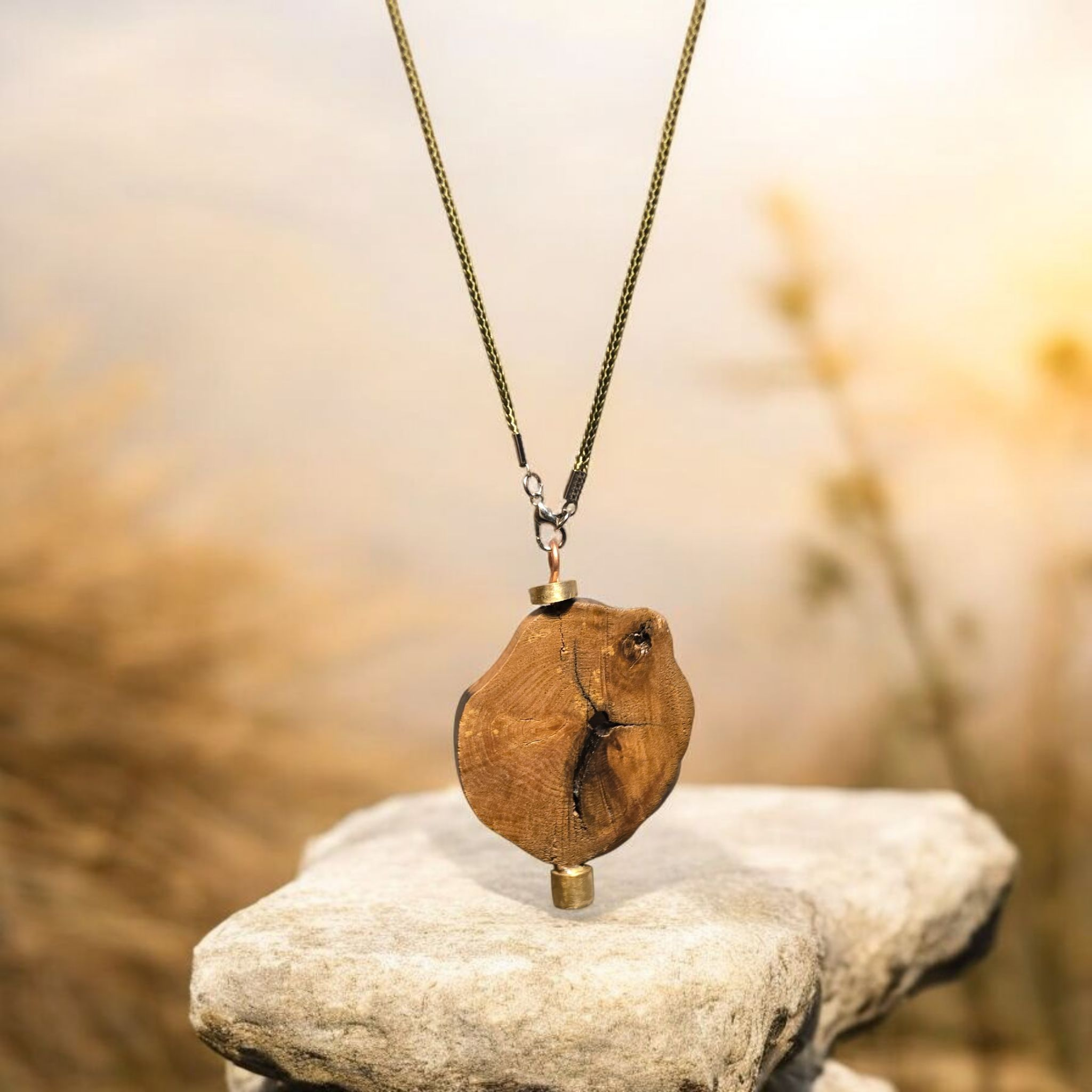 Handcrafted Wooden Pendant Necklace