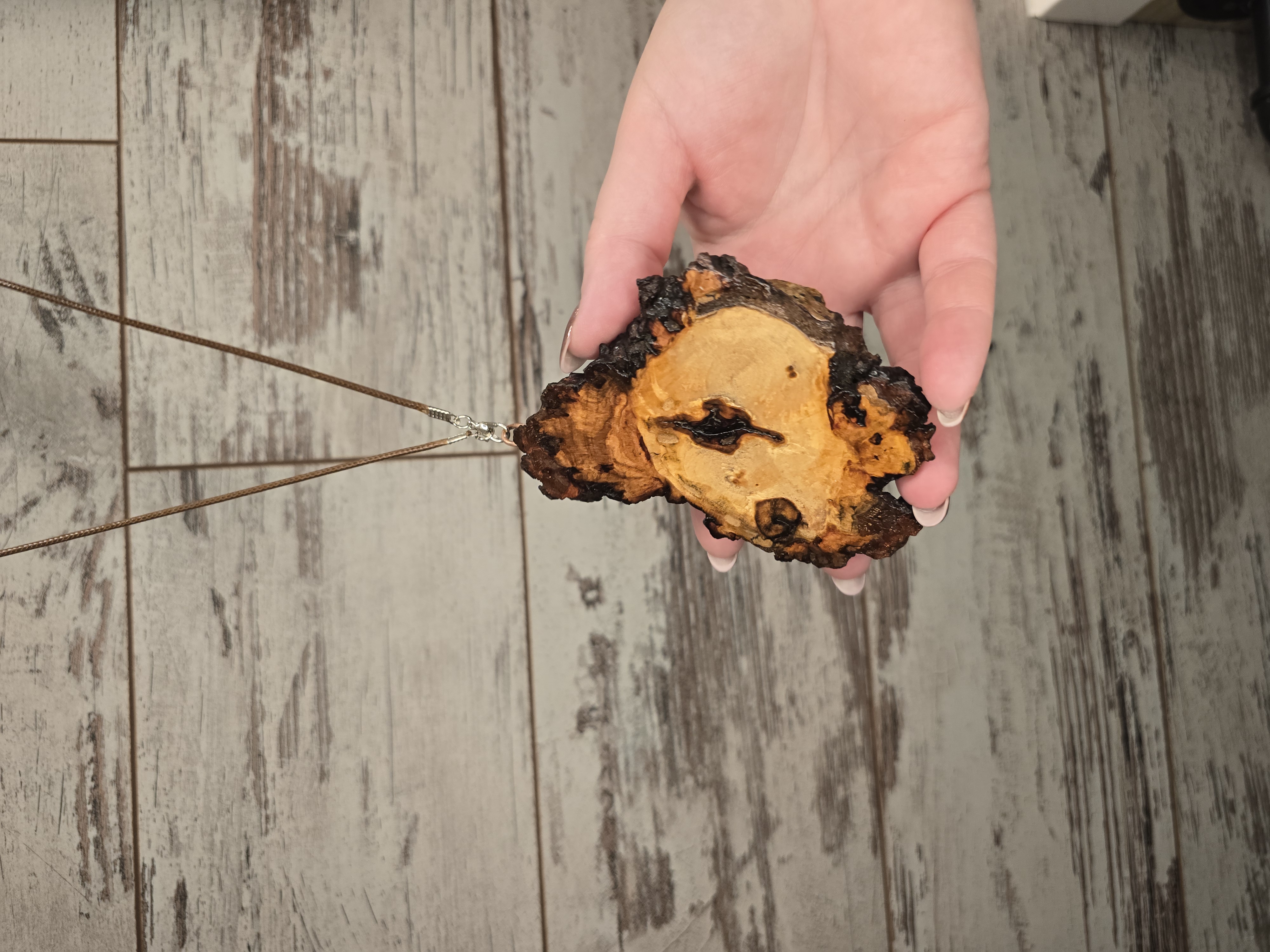 Natural Wood Pendant Necklace