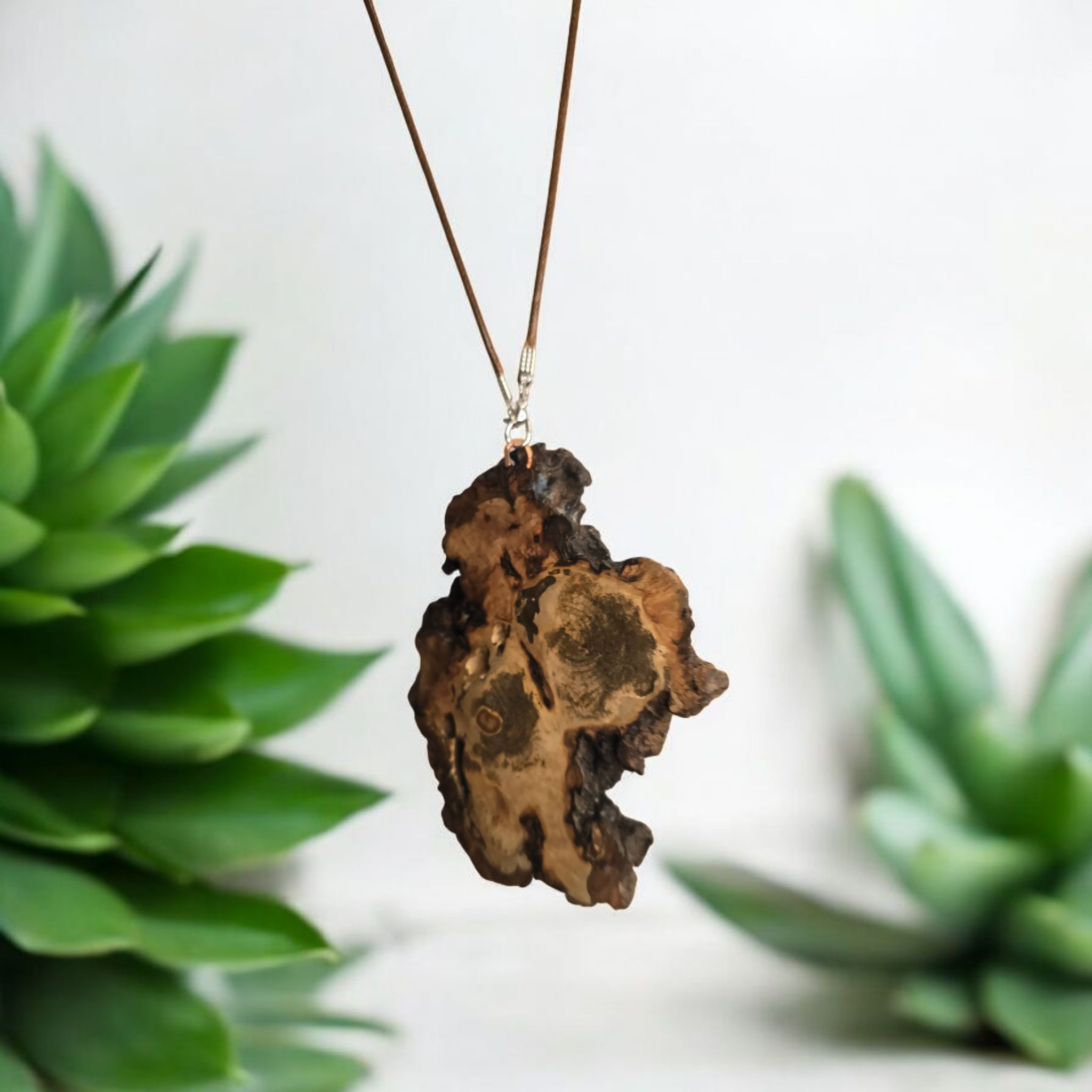 Natural Wood Pendant Necklace